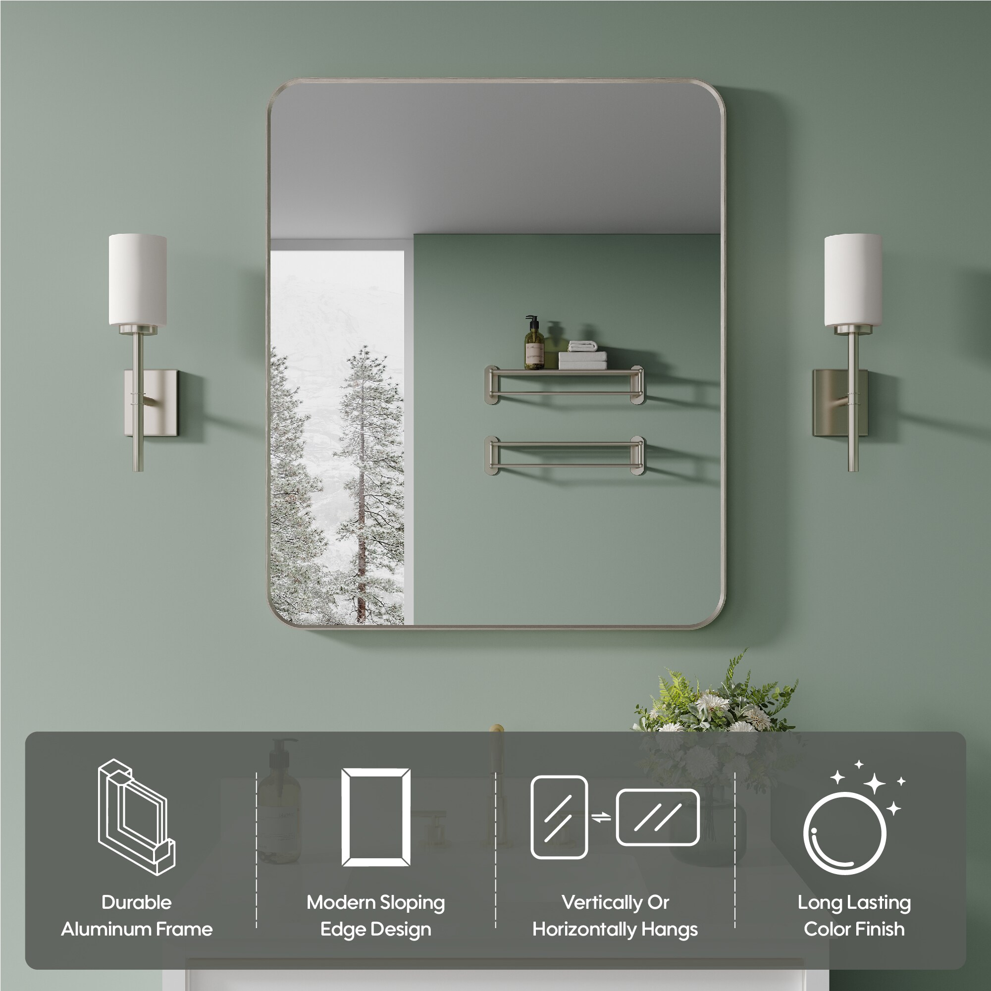 Forclover TAK-FMR3036MG Framed-Bath-Mirrors - View #4