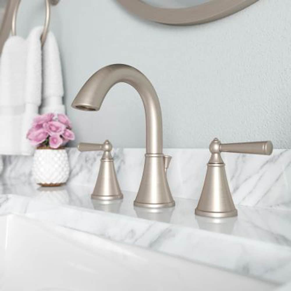 Pfister Saxton Brushed Nickel Widespread 2-Handle WaterSense Bathroom ...