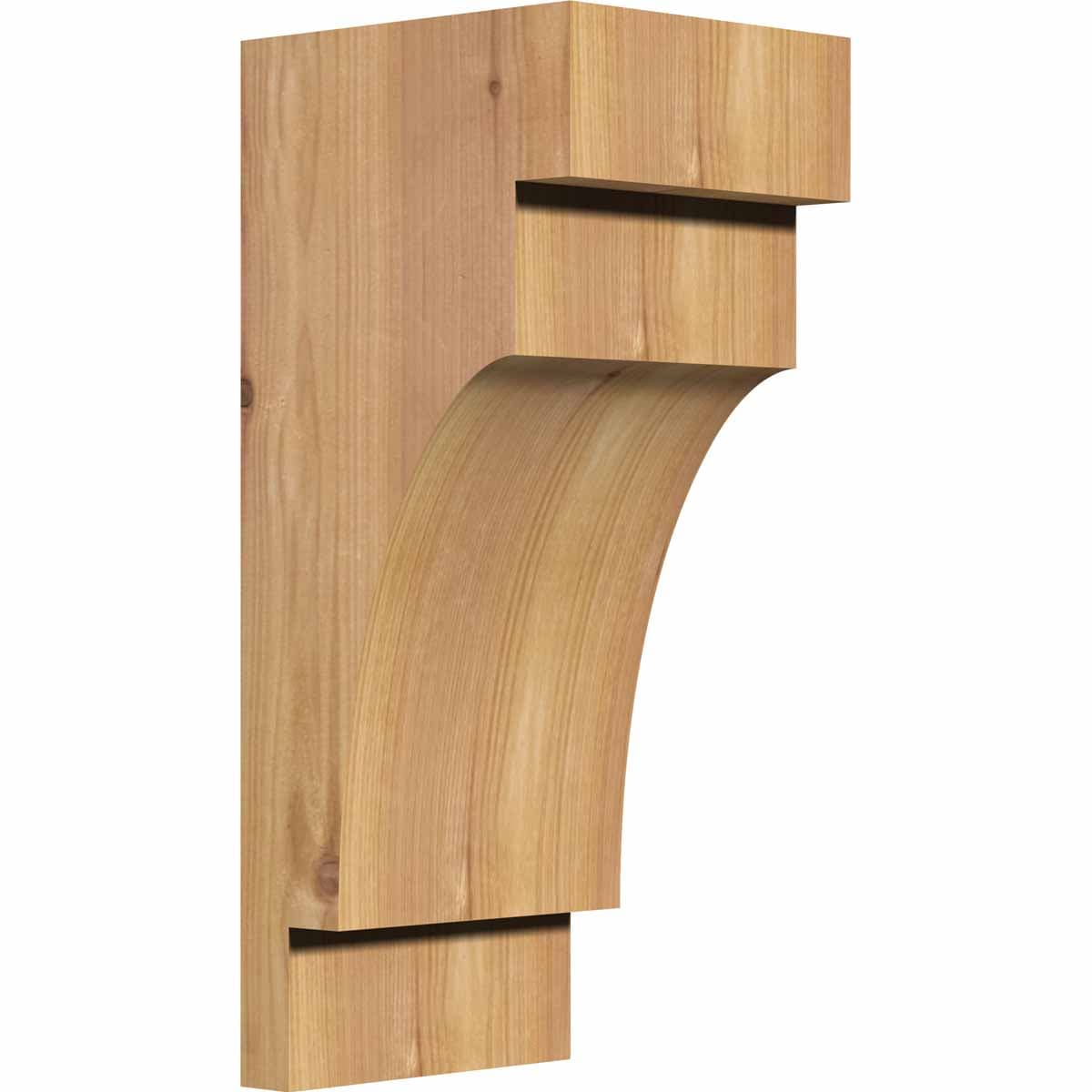 Ekena Millwork COR06X06X14MED00SWR 5.5-in x 6-in x 14-in Mediterranean Unfinished Western red cedar Wood Paintable/Stainable Corbel