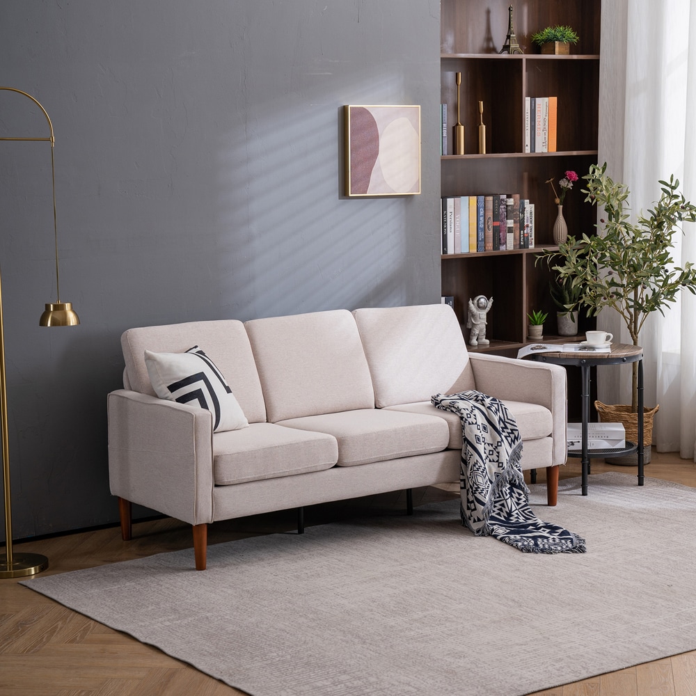 Winado LO1G52001077 71.3-in Modern Beige Linen Sofa