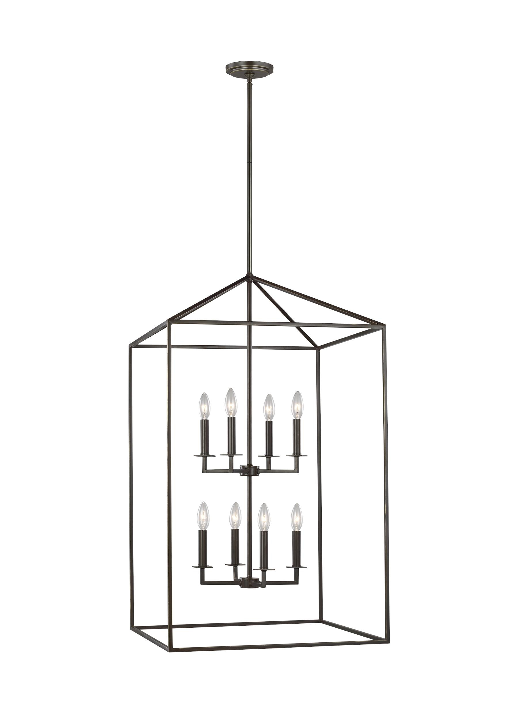 Generation Lighting 5315008-710 Perryton 8 -Light Bronze Transitional Tiered Large Hanging Pendant light