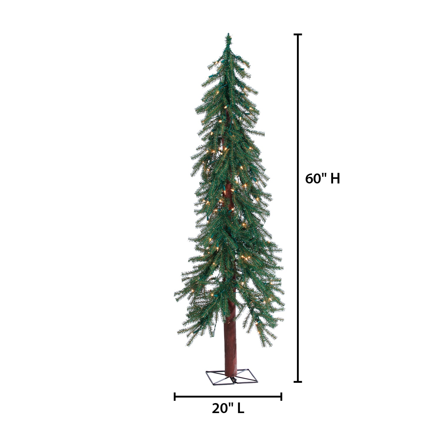 Sterling Tree Company 5-ft Alpine Pre-lit Artificial Christmas Tree ...