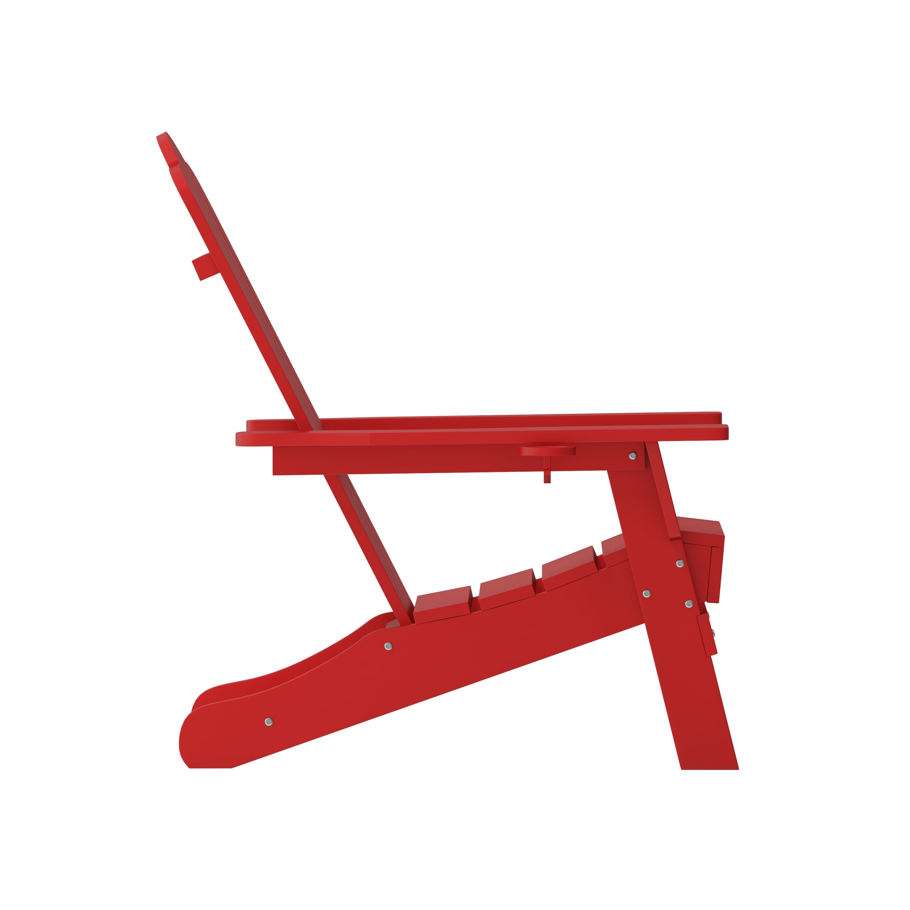 Taylor Logan Nellis Red Plastic Frame Stationary Adirondack Chair with Solid Seat in the Patio Chairs department at Lowes