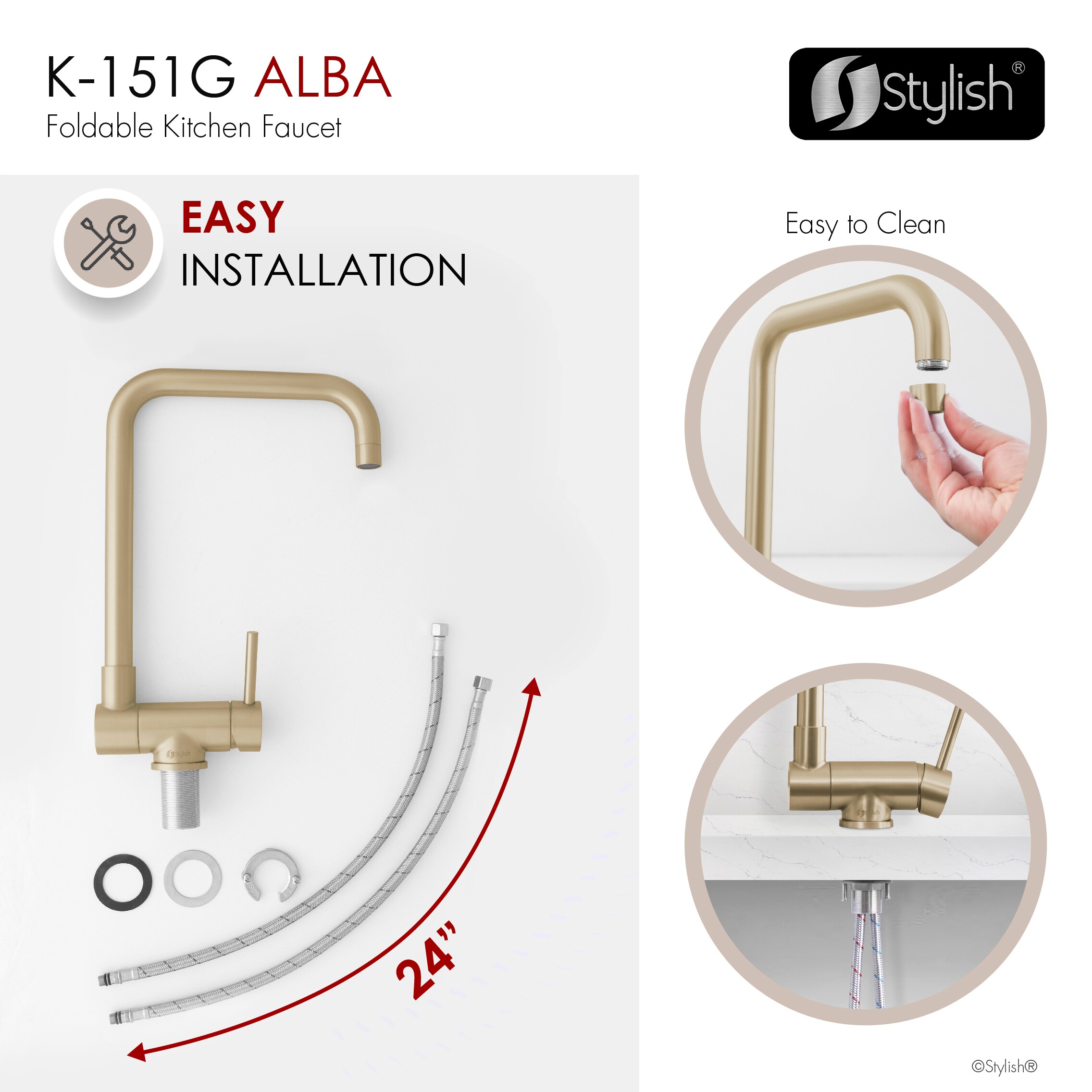 Stylish K-151G Kitchen-Faucets - View #5