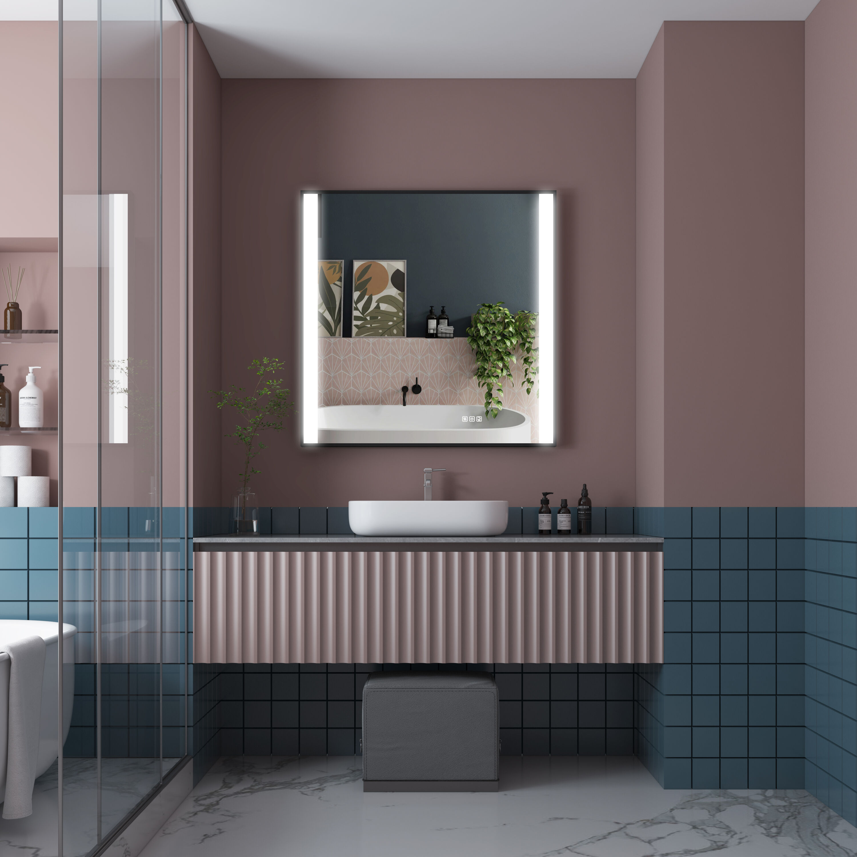 Forclover WBSGOYF05 Framed-Bath-Mirrors - View #7