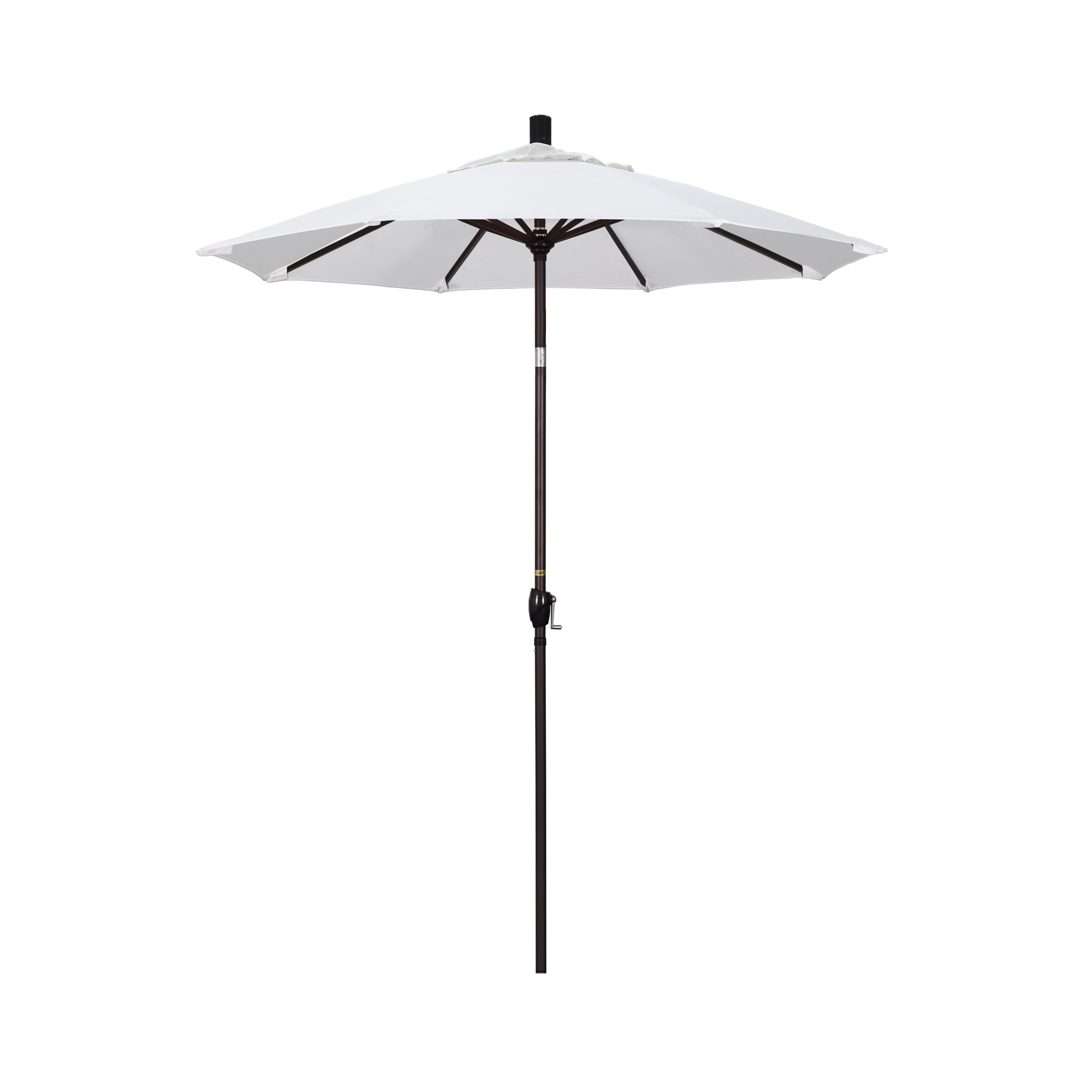 California Umbrella GSPT608117-5404 6-ft Aluminum White Push-button Tilt Market Patio Umbrella