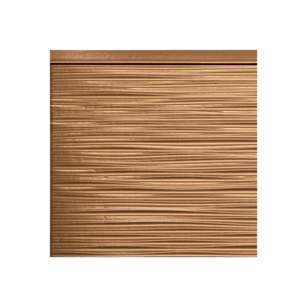 Fasade X4225 Sample 6-in x 6-in Plastic Polished Copper Backsplash Panels