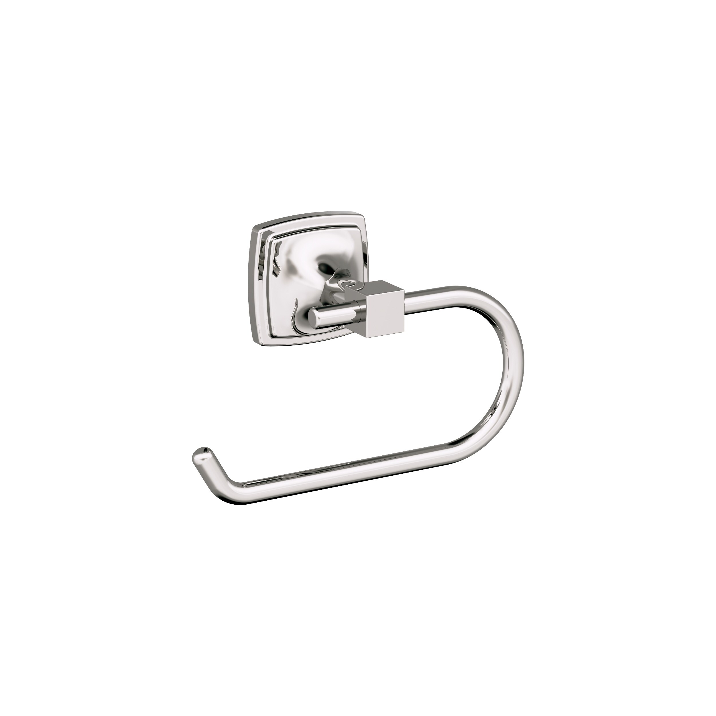 Amerock BH36091PN Stature Polished Nickel Wall mount Single post Toilet Paper Holder 1 -Rolls with Storage