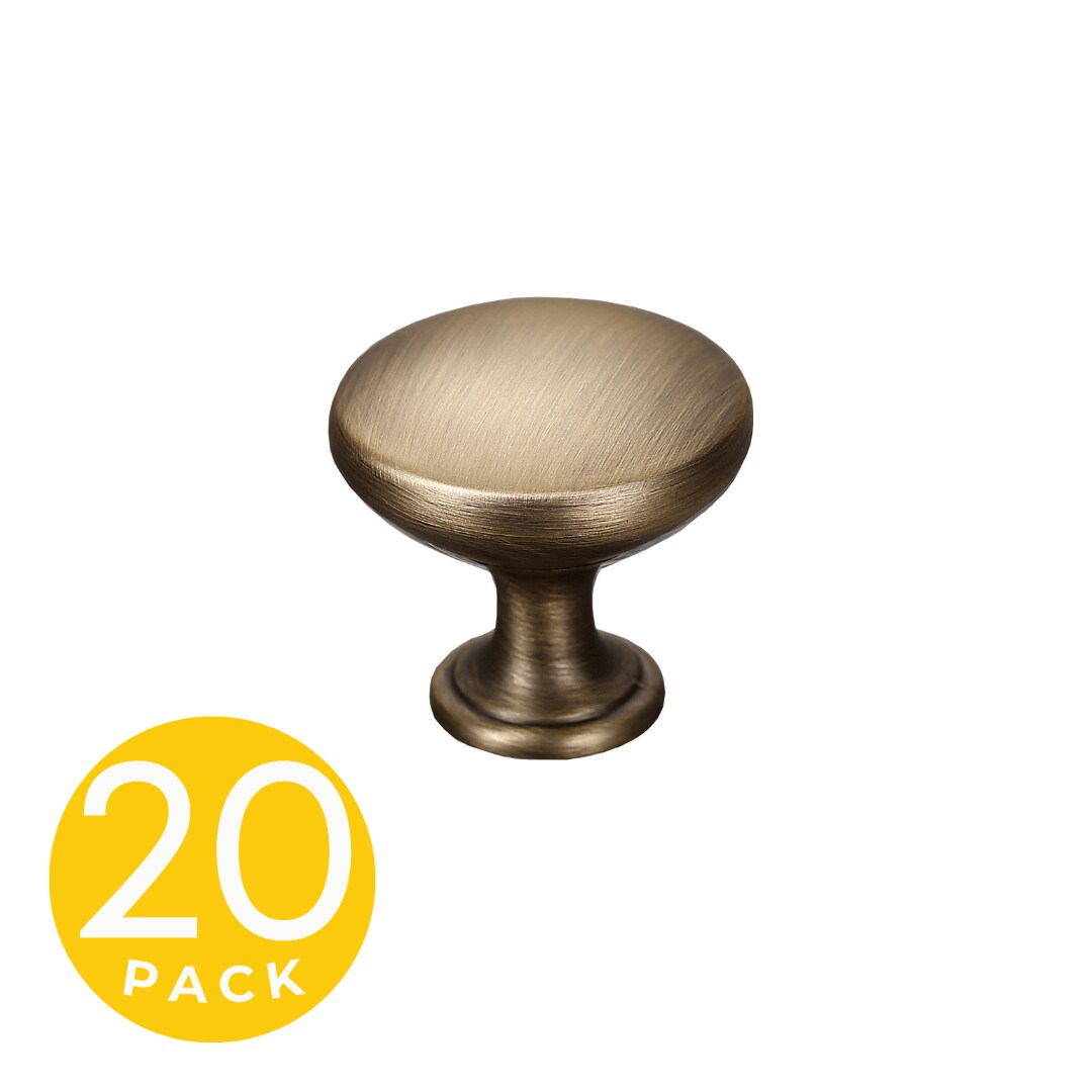 Sapphire SP-1145-K-MAB Alpha 1-in Medium Aged Bronze Round Modern Cabinet Knob (20-Pack)