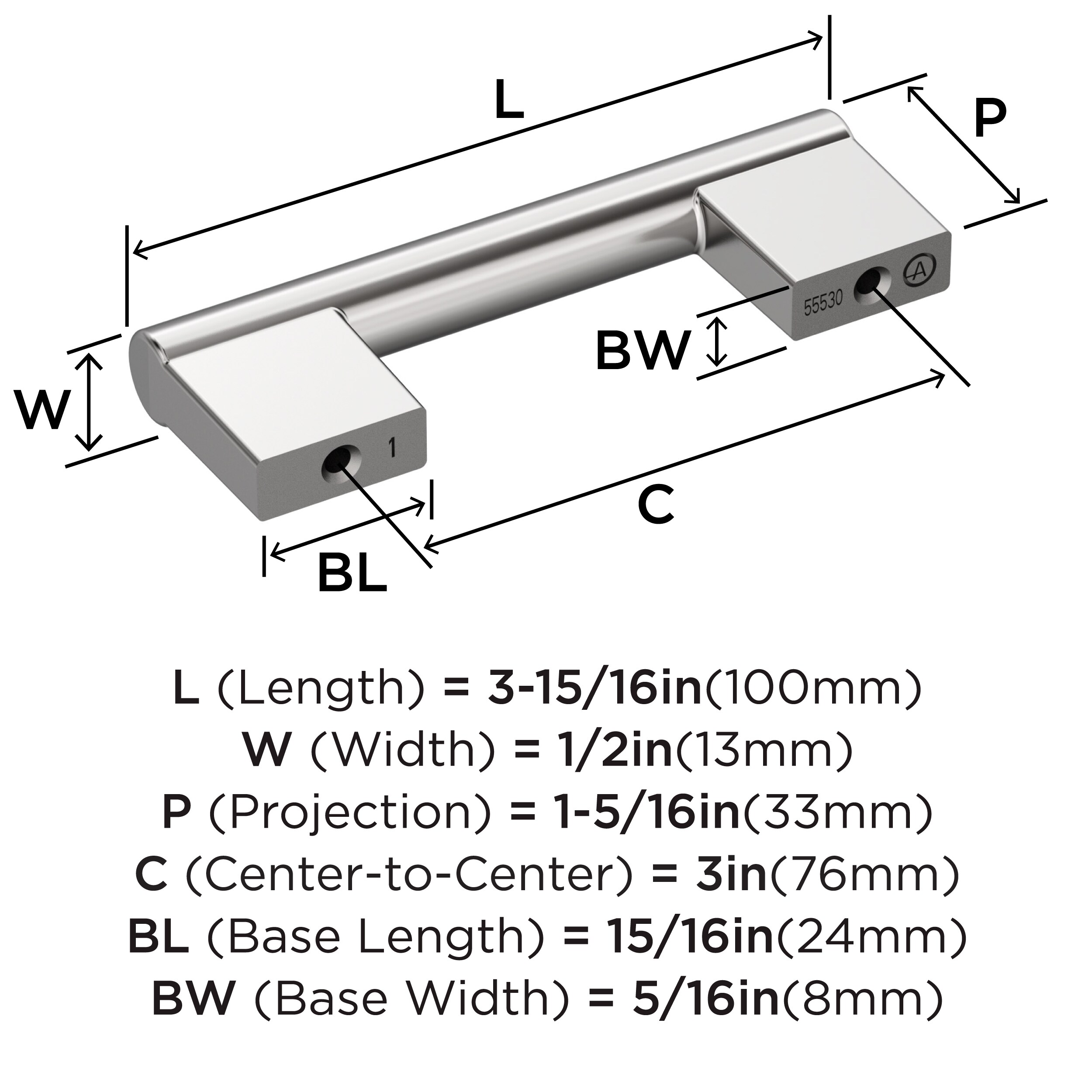 Amerock 10VMP5553026 Cabinet-Pulls - View #3