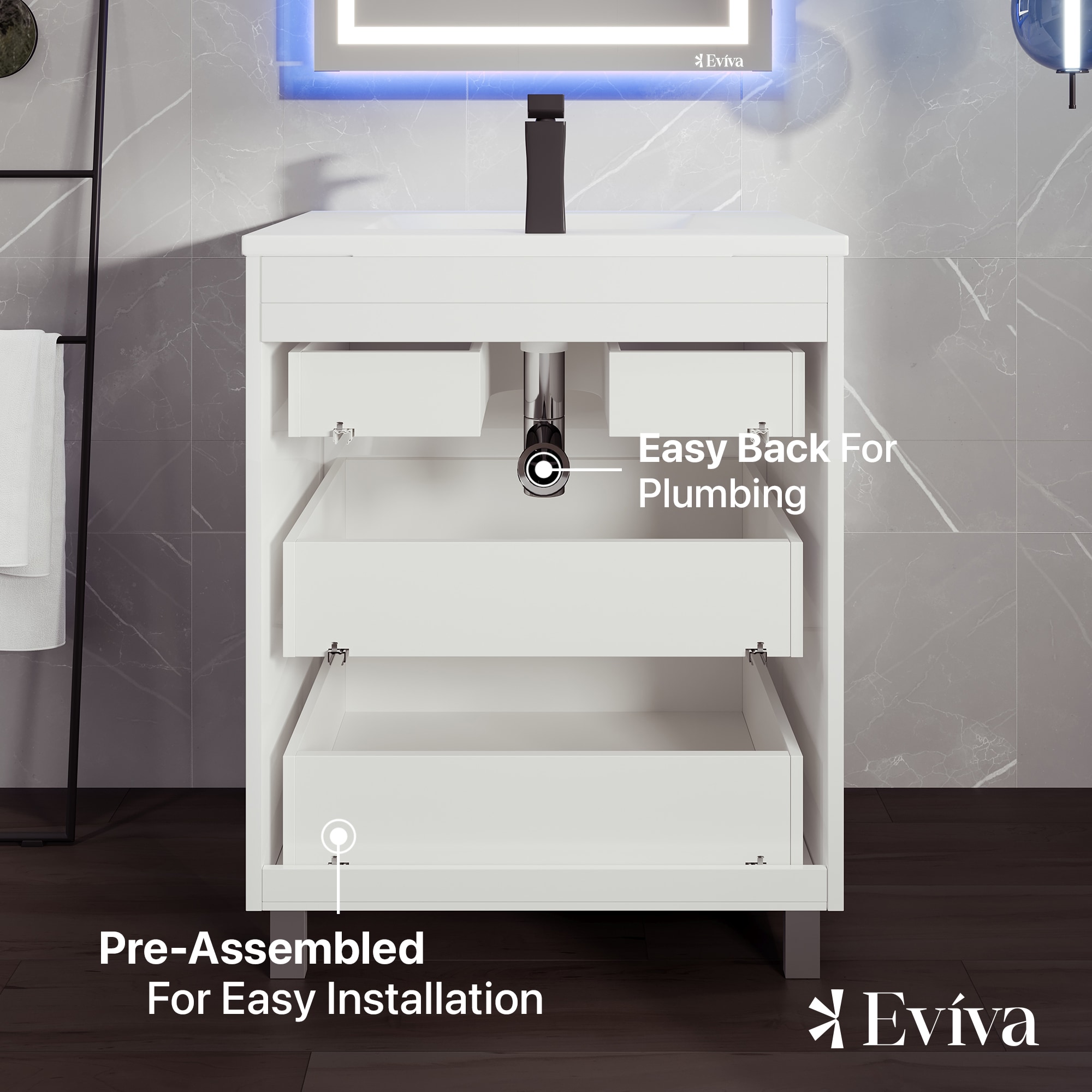 Eviva EVVN23-32WH-FS Bath-Vanity-Combo - View #6