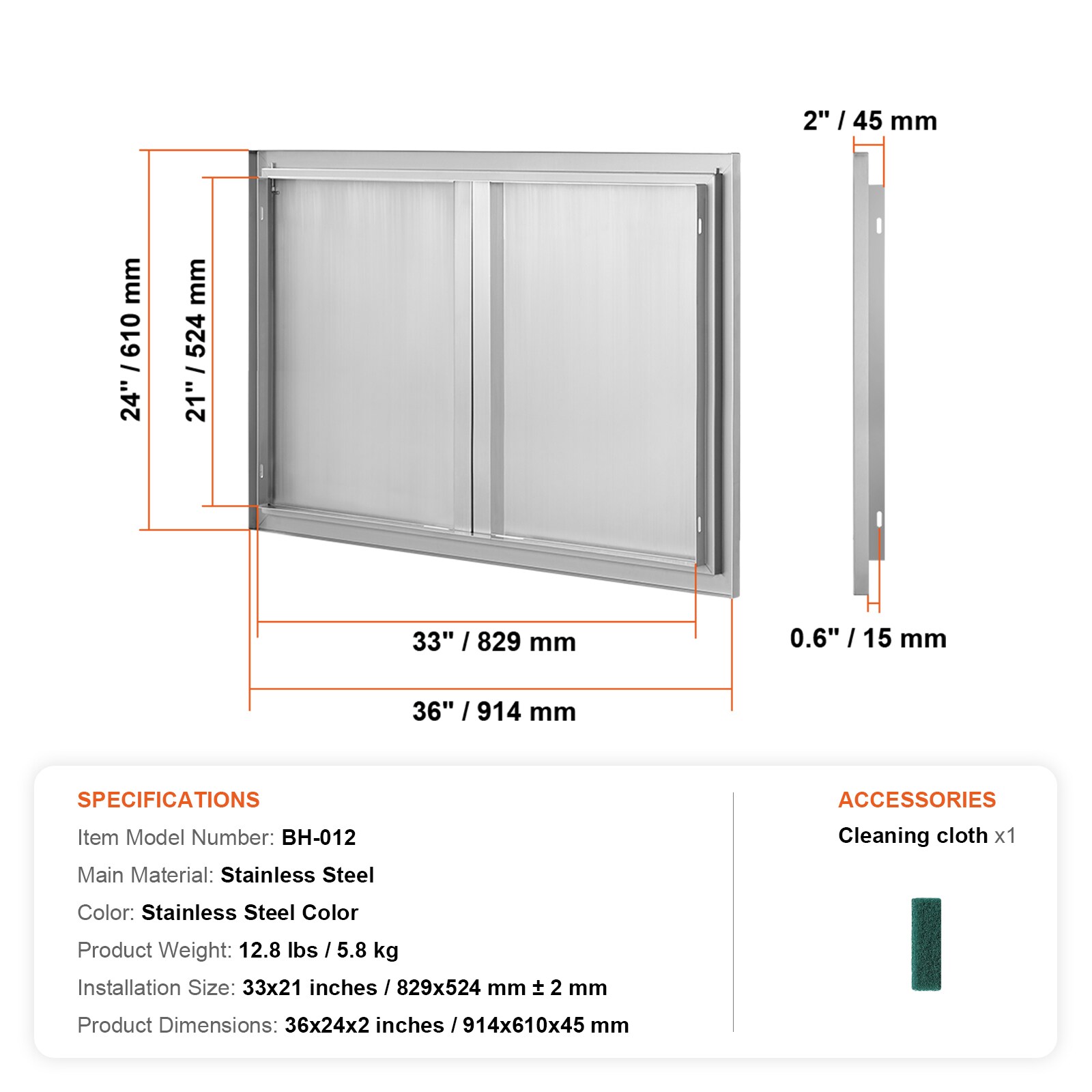 VEVOR SMABSCJMYS366SI1RV0 Builtin-Grill-Cabinet-Parts - View #10