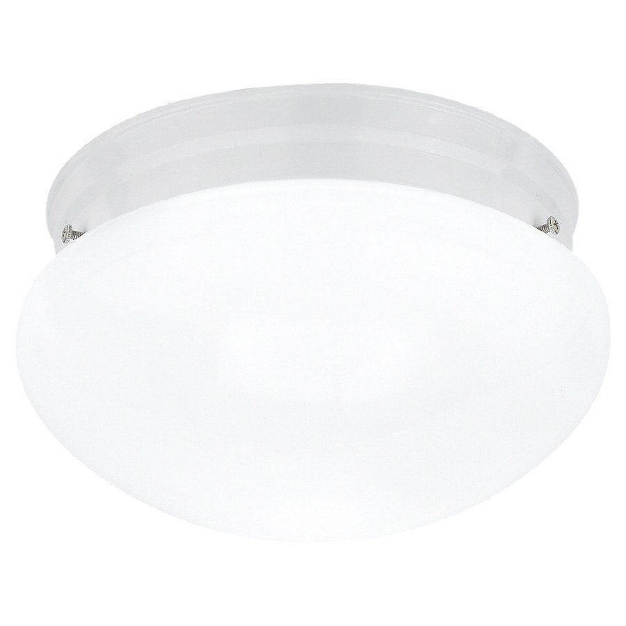 Generation Lighting 5328-15 Webster 2 -Light 9.5000-in Satin White Integrated LED Flush Mount Light