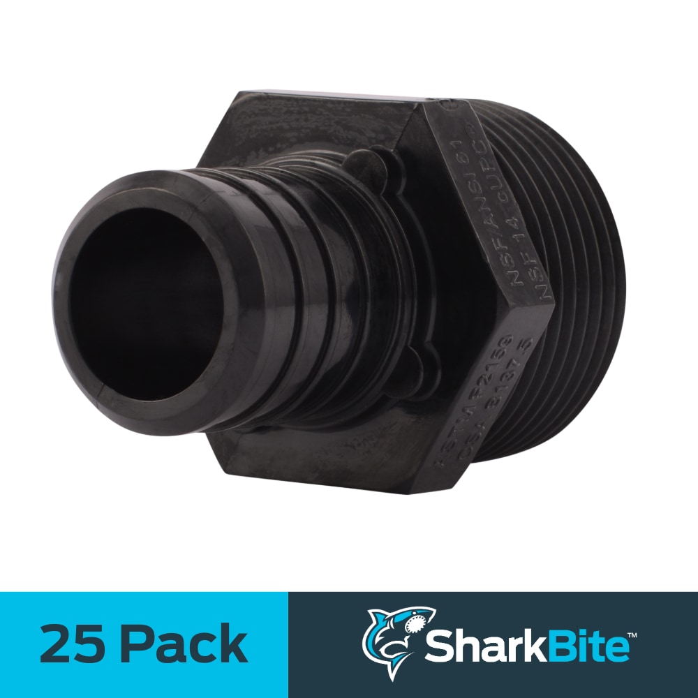 SharkBite UP140 1-in PEX Crimp x 1-in MNPT Poly Male Adapter (25-Pack)