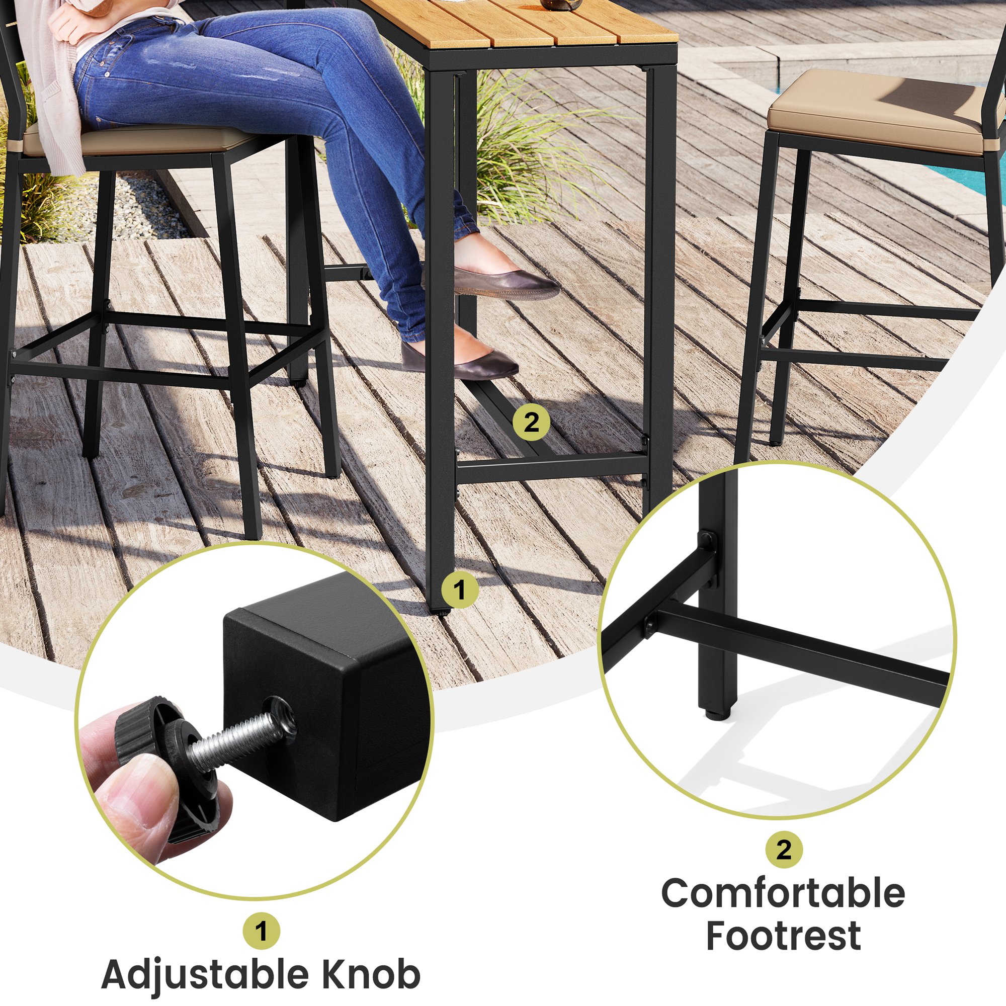 Crestlive Products CL-TB034BRN160 Patio-Tables - View #6