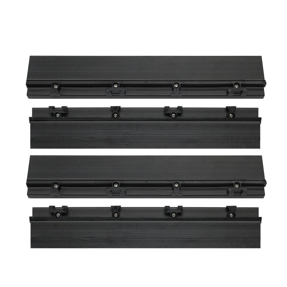 Hawaiian Charcoal Composite Deck Tile Side Trim, 12" x 2"