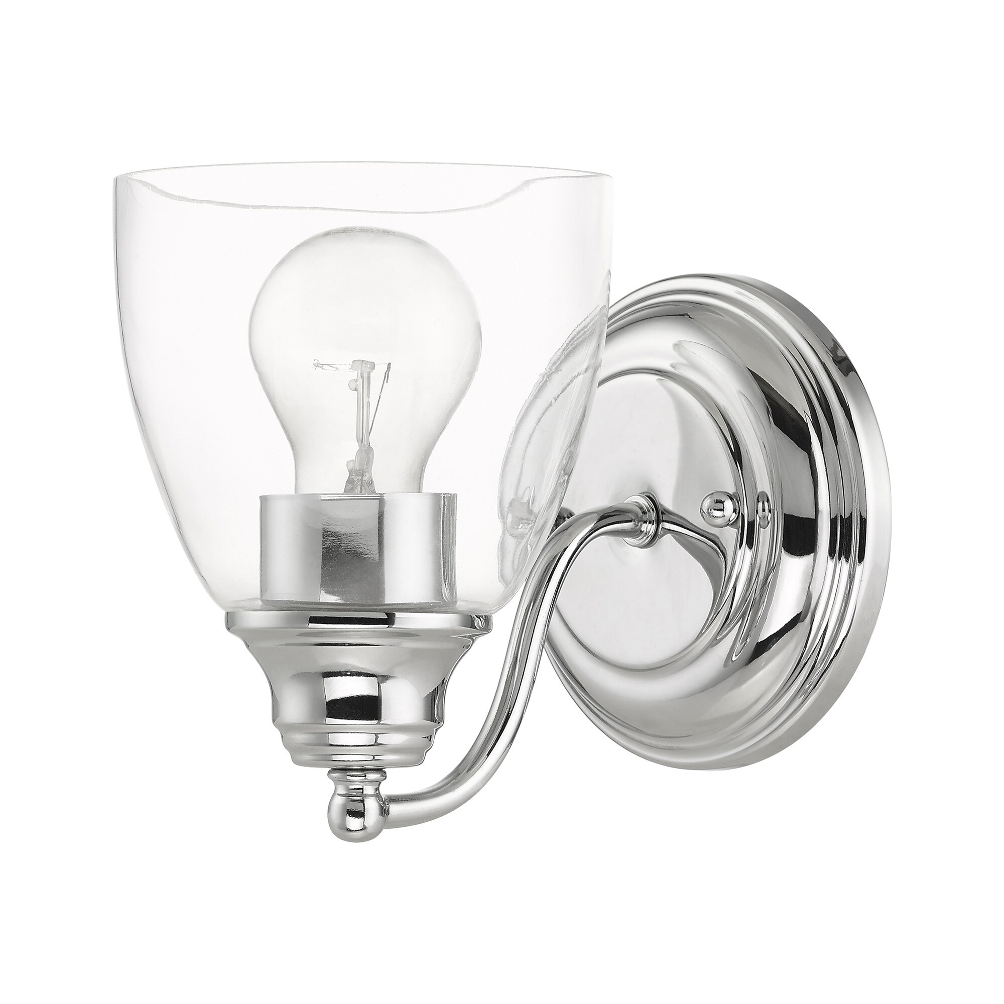 Montgomery Polished Chrome 7'' Transitional Vanity Sconce