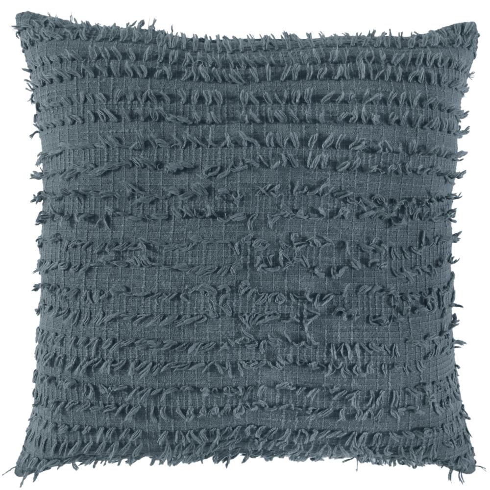 Rizzy Home T17927 Poly filled pillow 20-in x 20-in Gray Square Indoor Decorative Pillow