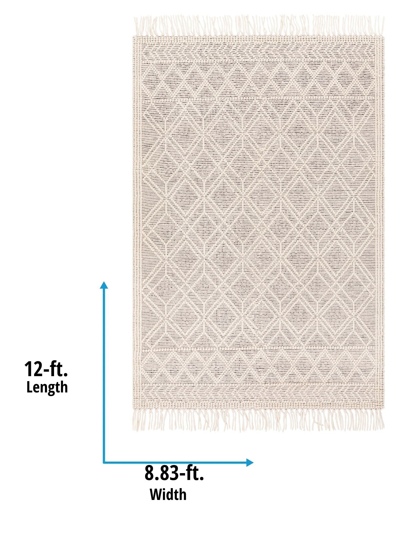 Origin 21 Auckland Wool 9 X 12 (ft) Wool White Indoor Area Rug in the Rugs  department at