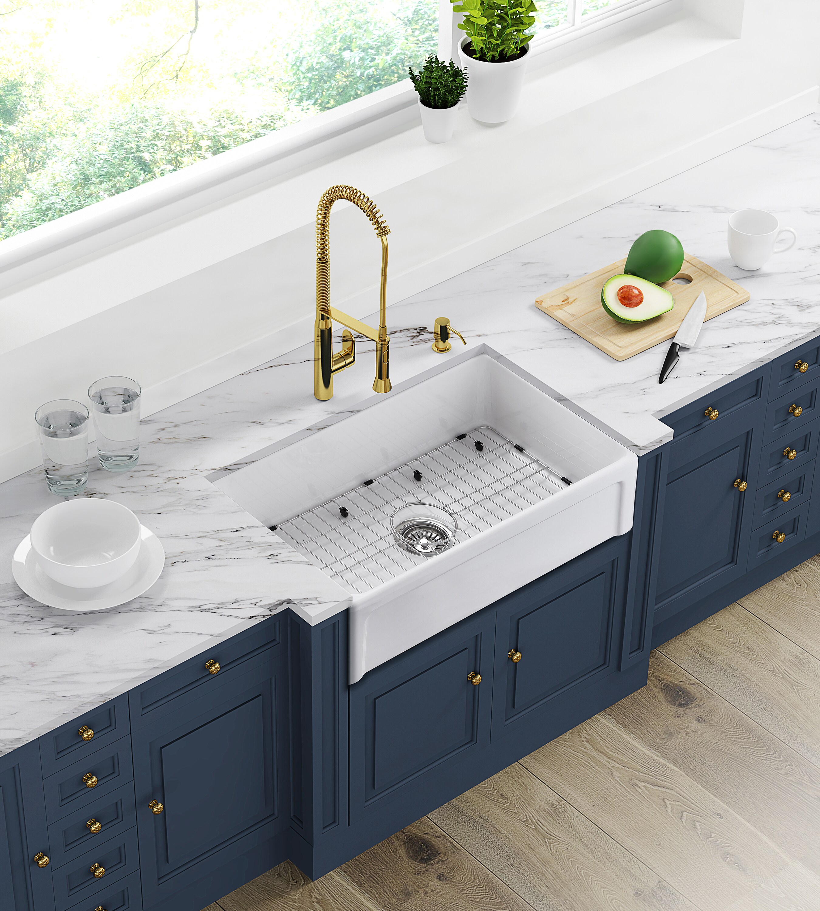 Farmhouse sink cabinet deals lowes