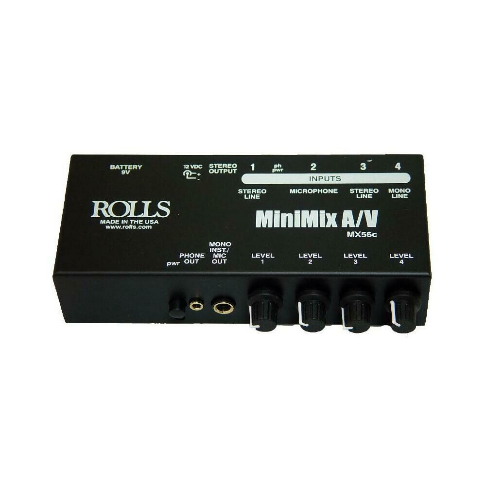 Rolls TBALL11654 ROLLS MX56C MiniMix A-V Mixer