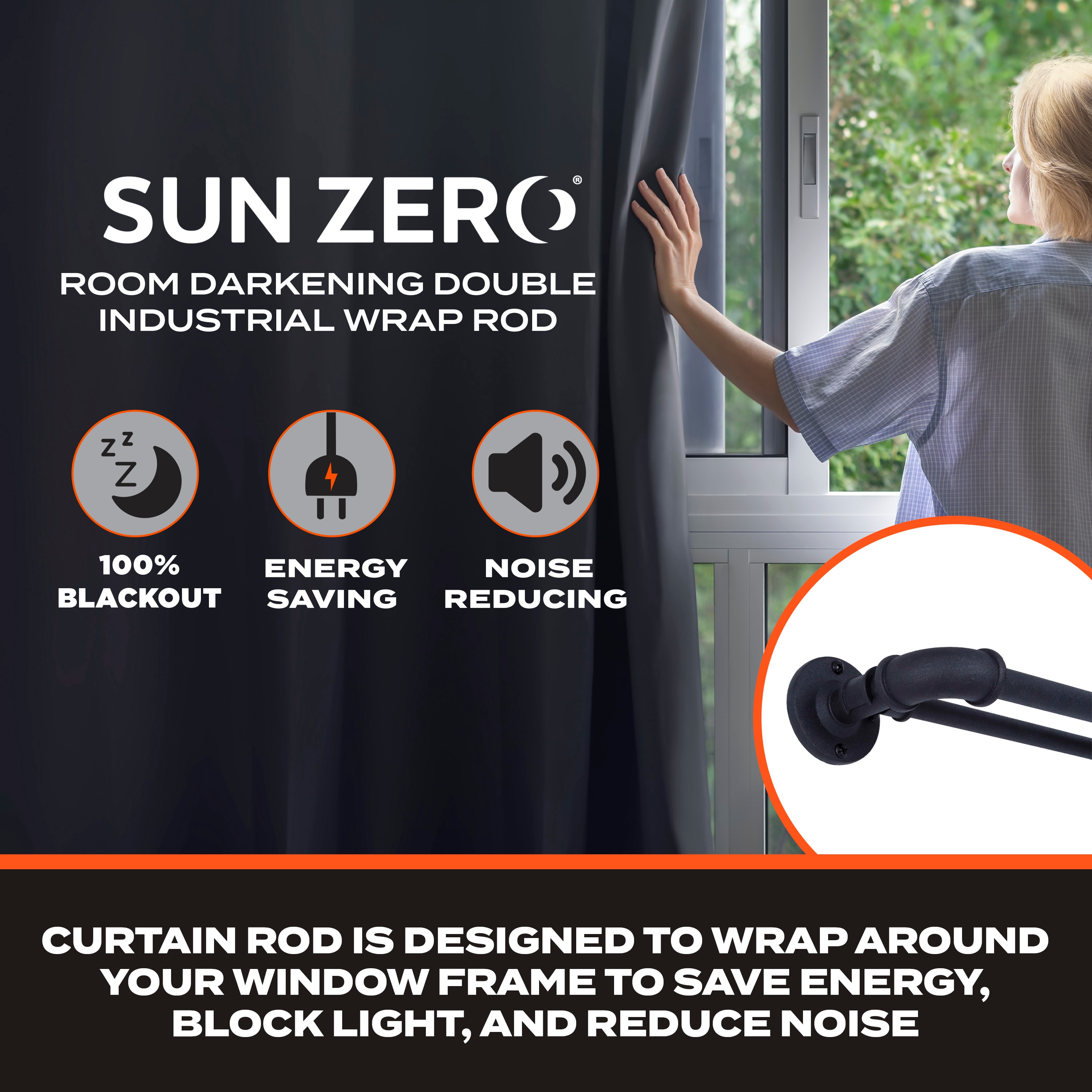Sun Zero SN47079E Curtain-Rods - View #2