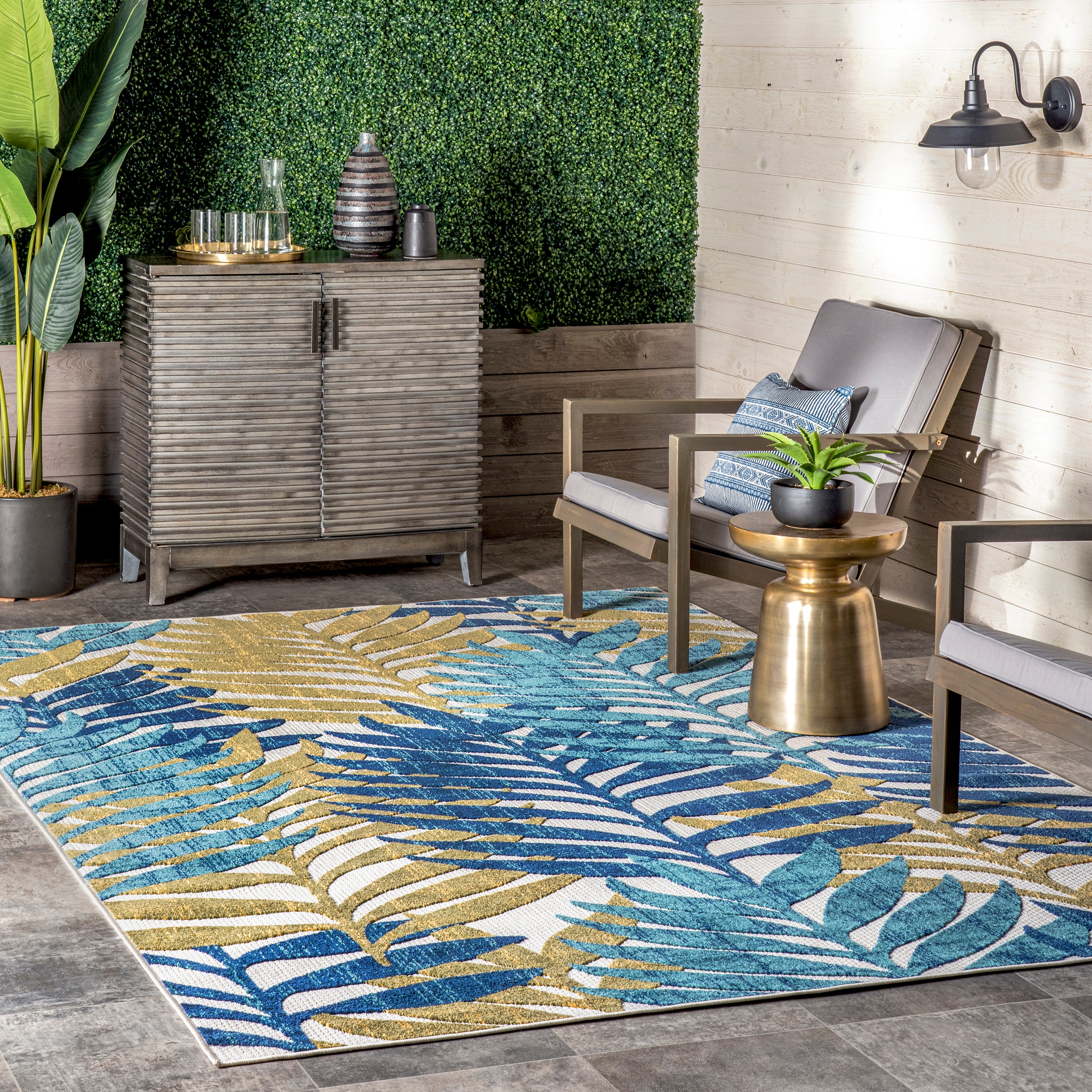 Broyhill Dark Aqua Contour Bath Rug