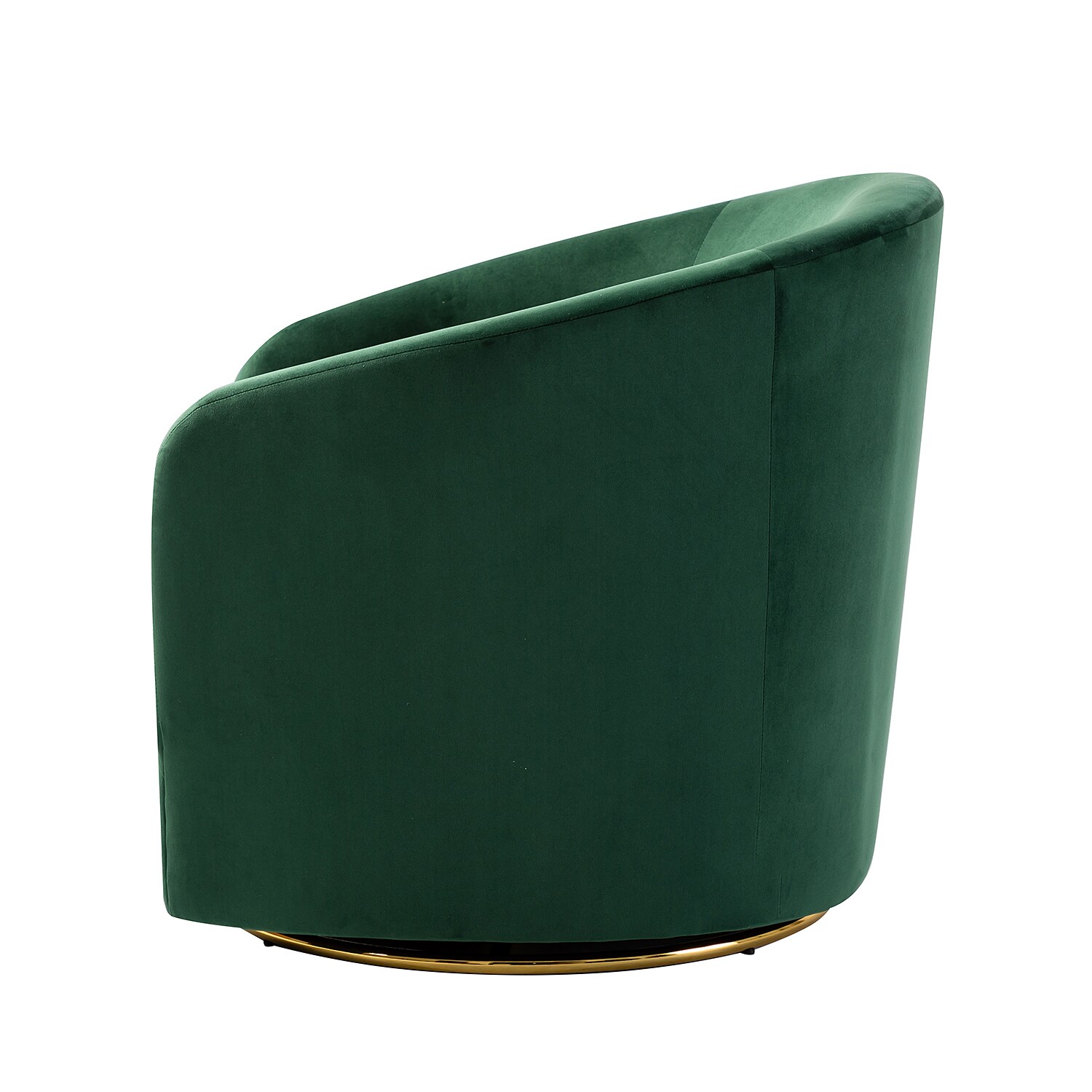 14 Karat Home GREEN Contemporary Velvet Accent Chair with Swivel Base ...