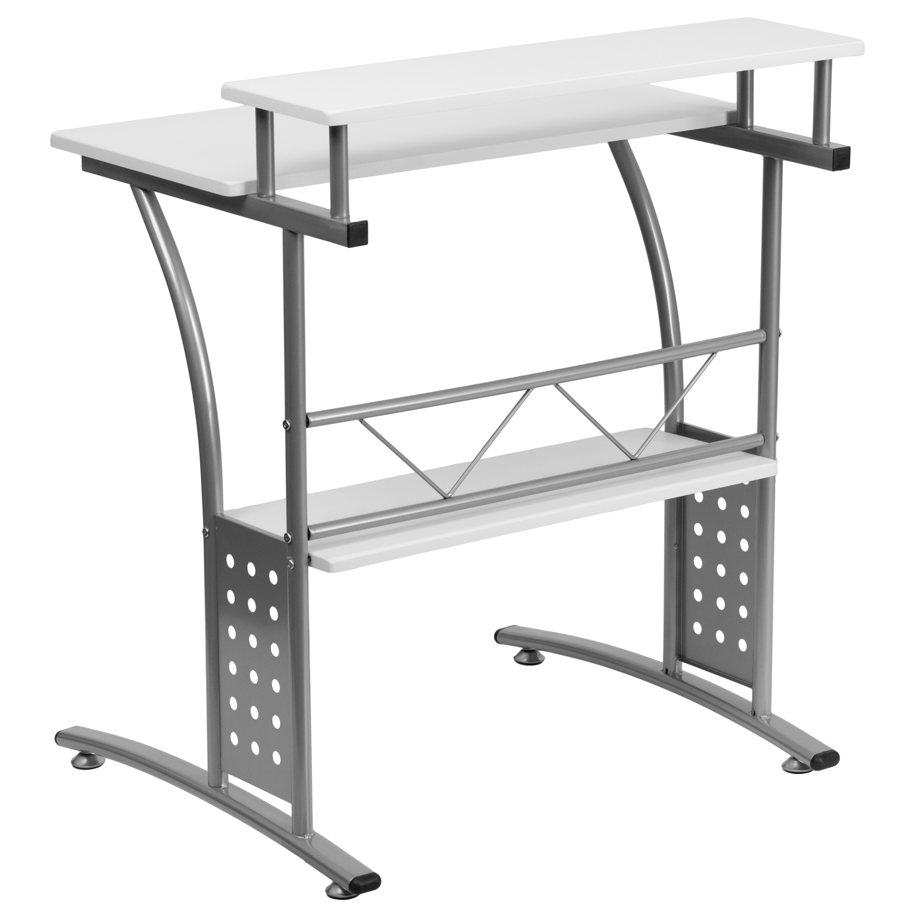 Flash Furniture Clifton 28-in White Modern/Contemporary Computer Desk ...