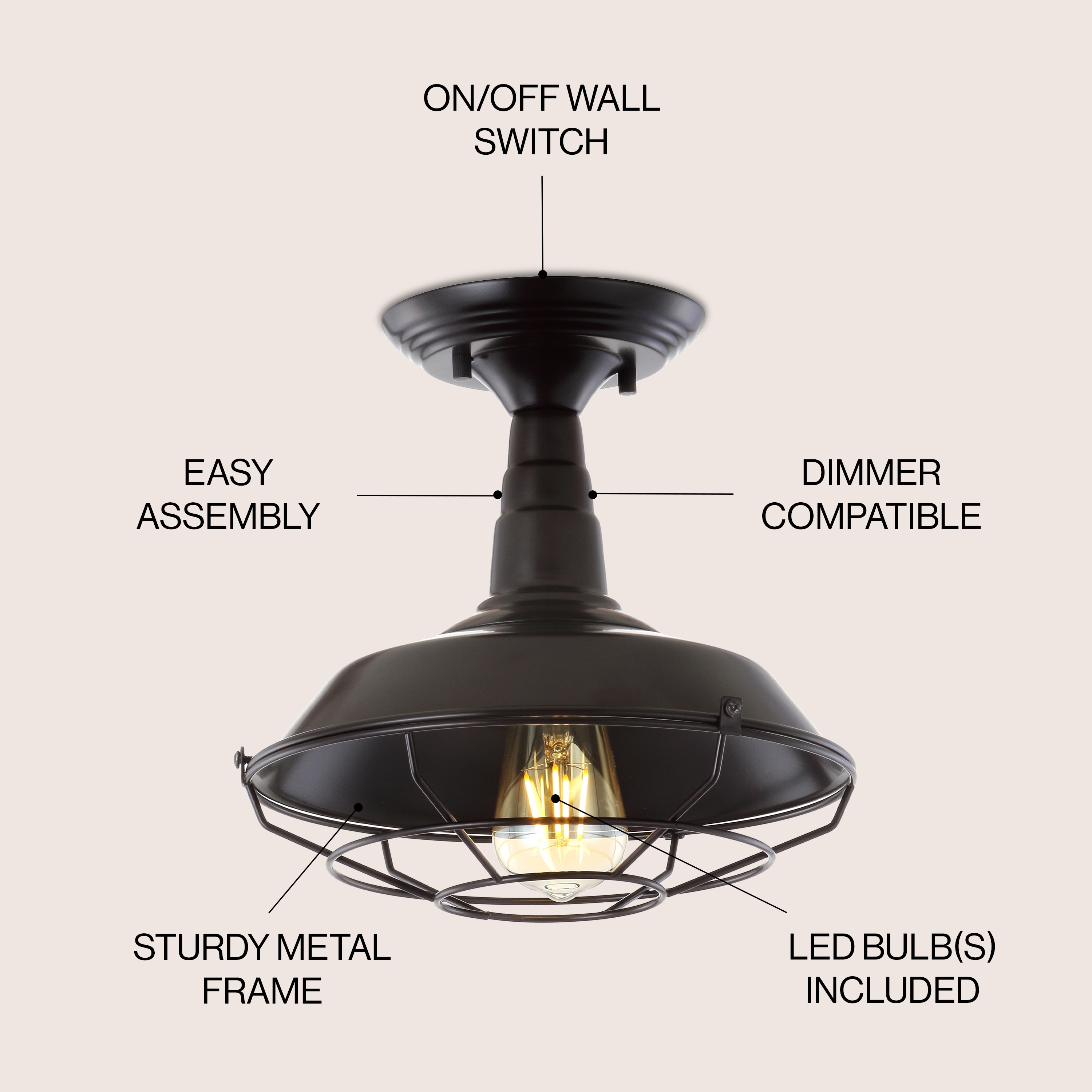 JONATHAN  Y JYL9517A flushmounts - View #3