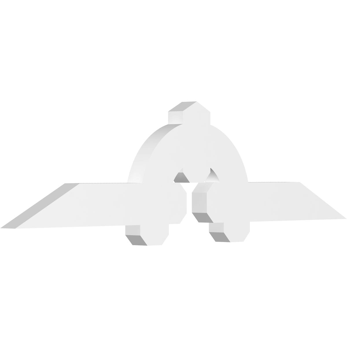Ekena Millwork GBP048X12X0204ERI00 Ericson White PVC Gable bracket