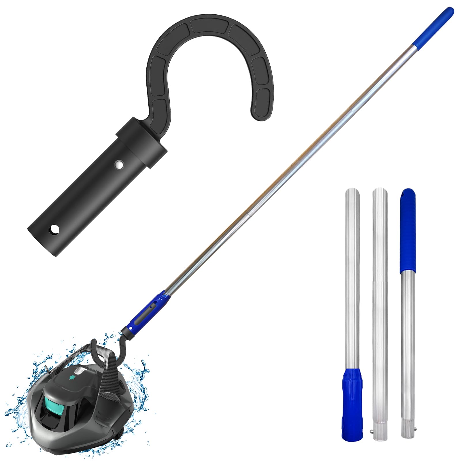 Anqtovp  Hook for All Robotic Pool Cleaner with Swimming Pool Pole Accessories Hook Customized for Pool Vacuum Robot Including Cordless Above