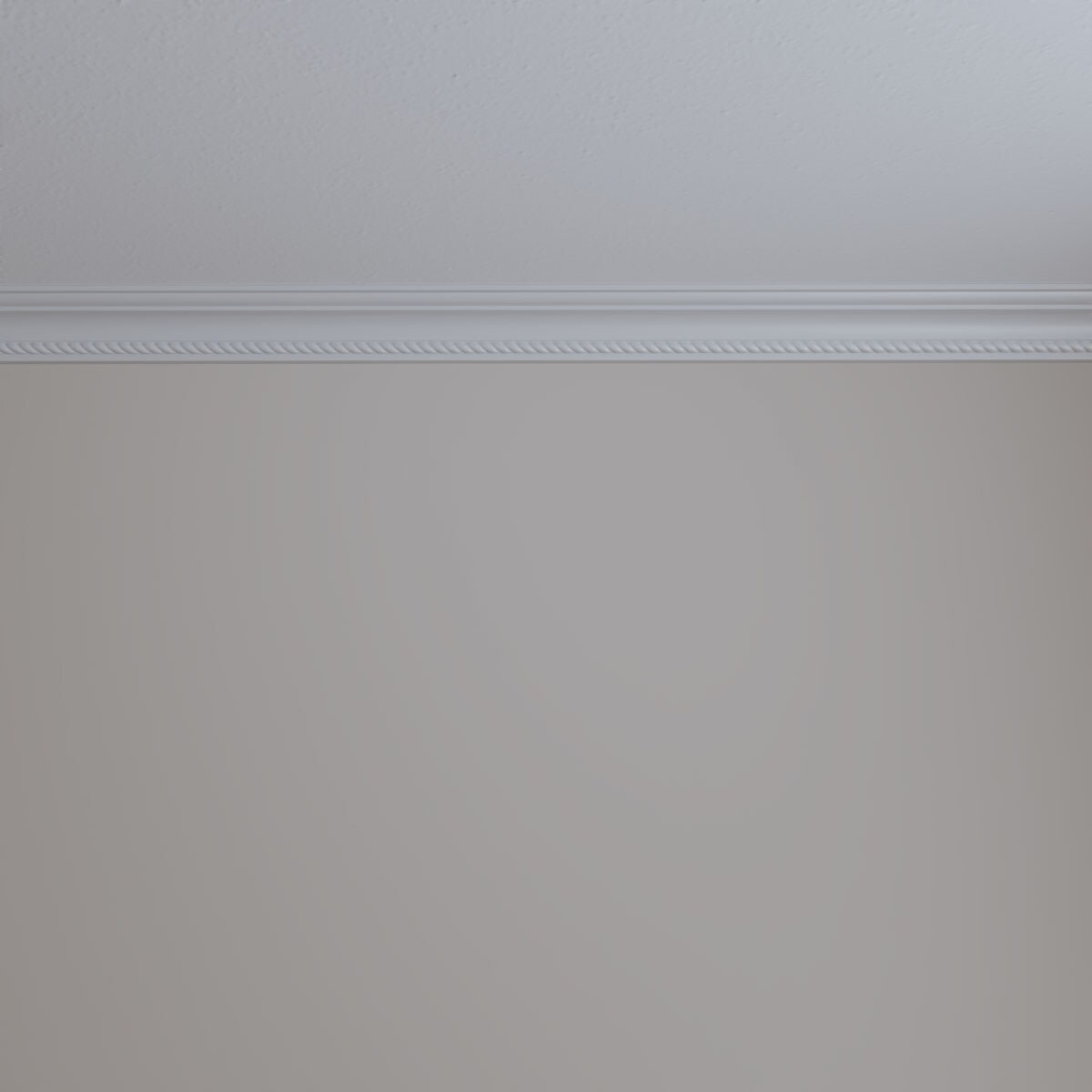 Edinburgh Roped Crown Moulding in White Urethane