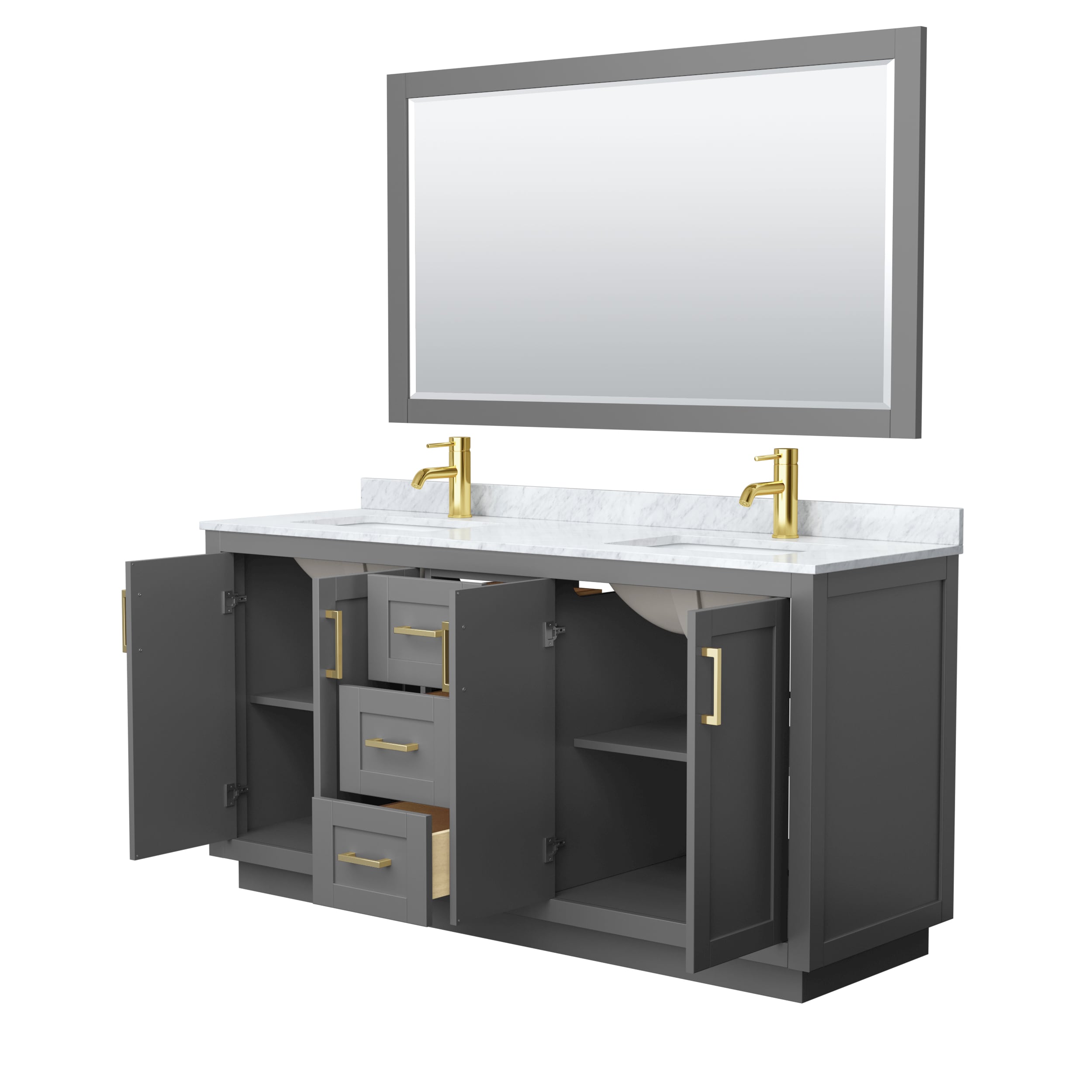 Wyndham Collection WCF292966DGGCMUNSM58 Bath-Vanity-Combo - View #3