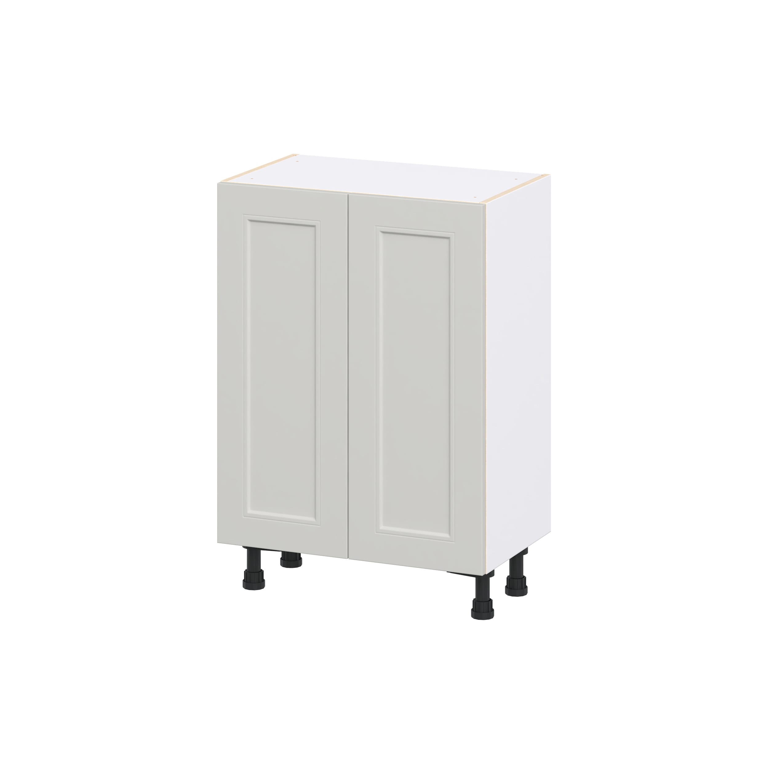Hugo&Borg Belcourt 24-in W x 34.5-in H x 14.75-in D Painted Light Gray Base Fully Assembled Cabinet Recessed Panel Shaker