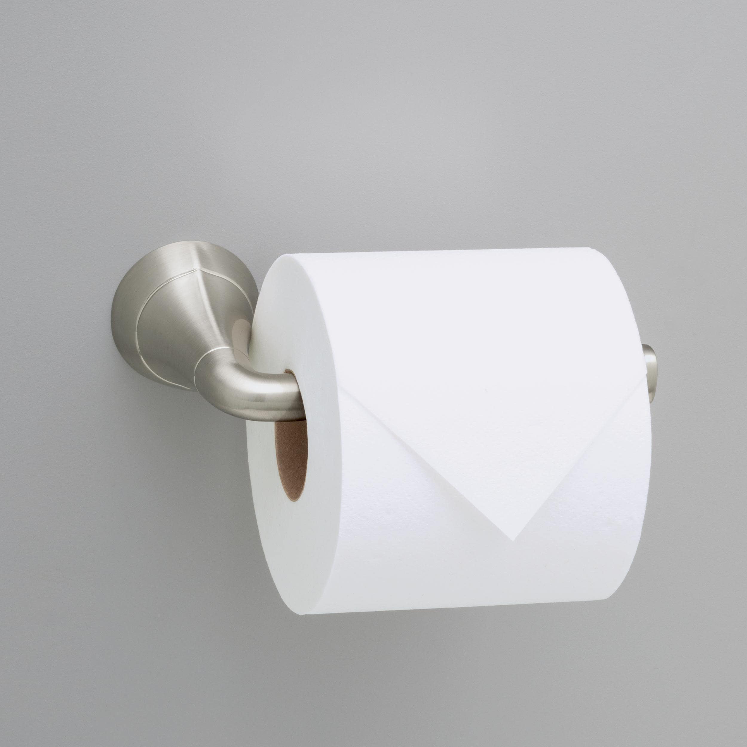 Delta Becker SpotShield Brushed Nickel Wall Mount Euro Toilet Paper Holder | BCK50-DN