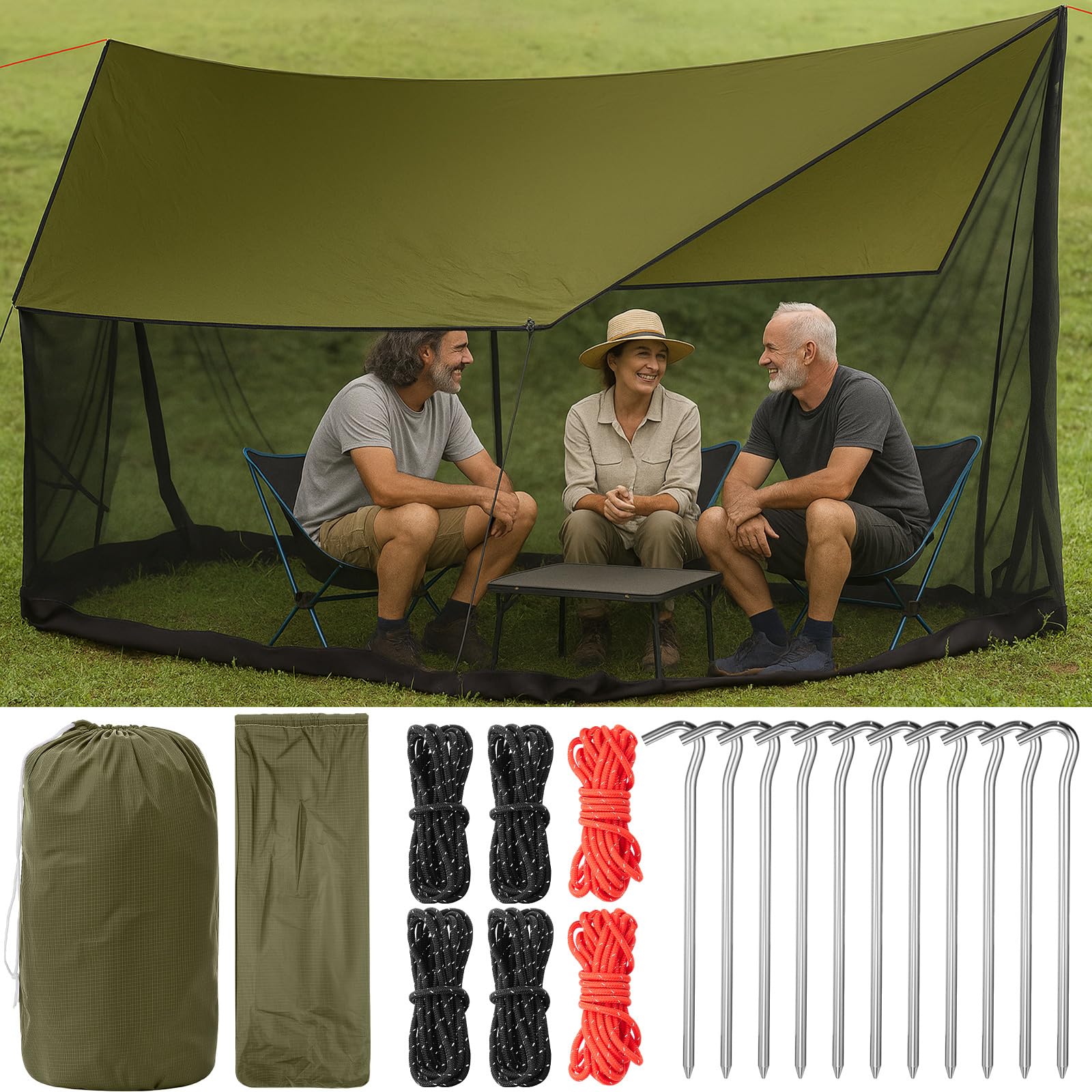Yichuhaoxi  Screen House for Hammock Portable Waterproof Bug Screen Tent with Mosquito Net for Camping Hiking Backpacking Beach and Outdoor Use