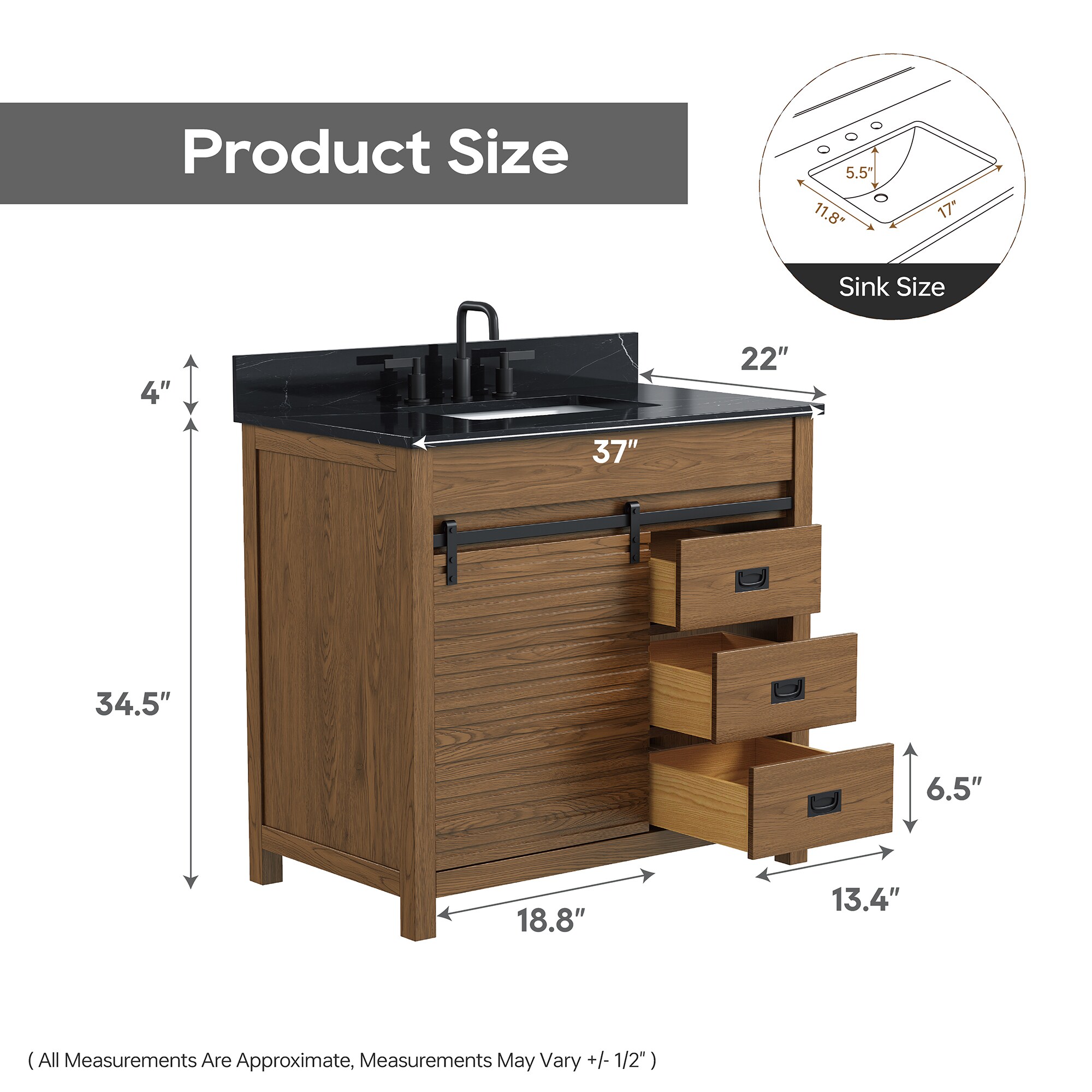 DELUXE LIVING V24027-36BA Bath-Vanity-Combo - View #6