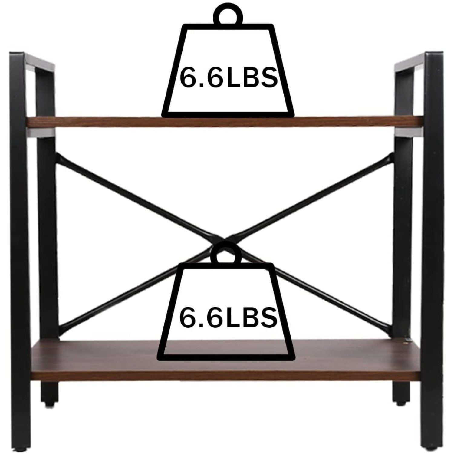 JASMODER W113449133 Rustic Brown Metal 12.60-Inches W x 21.60-Inches H x 23.60-Inches D )