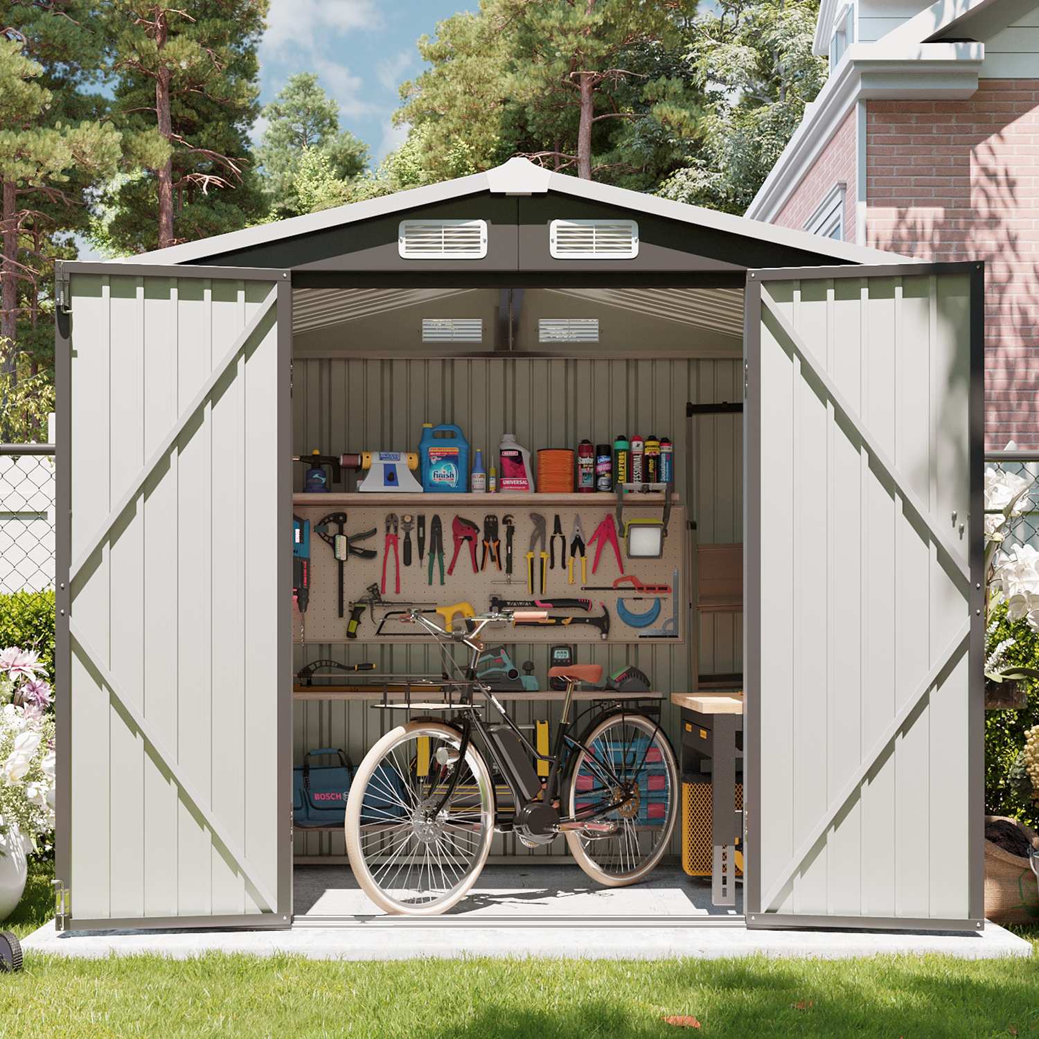 Sunmthink LS-ST-G37009-0604BK Metal-Storage-Buildings-Sheds - View #10