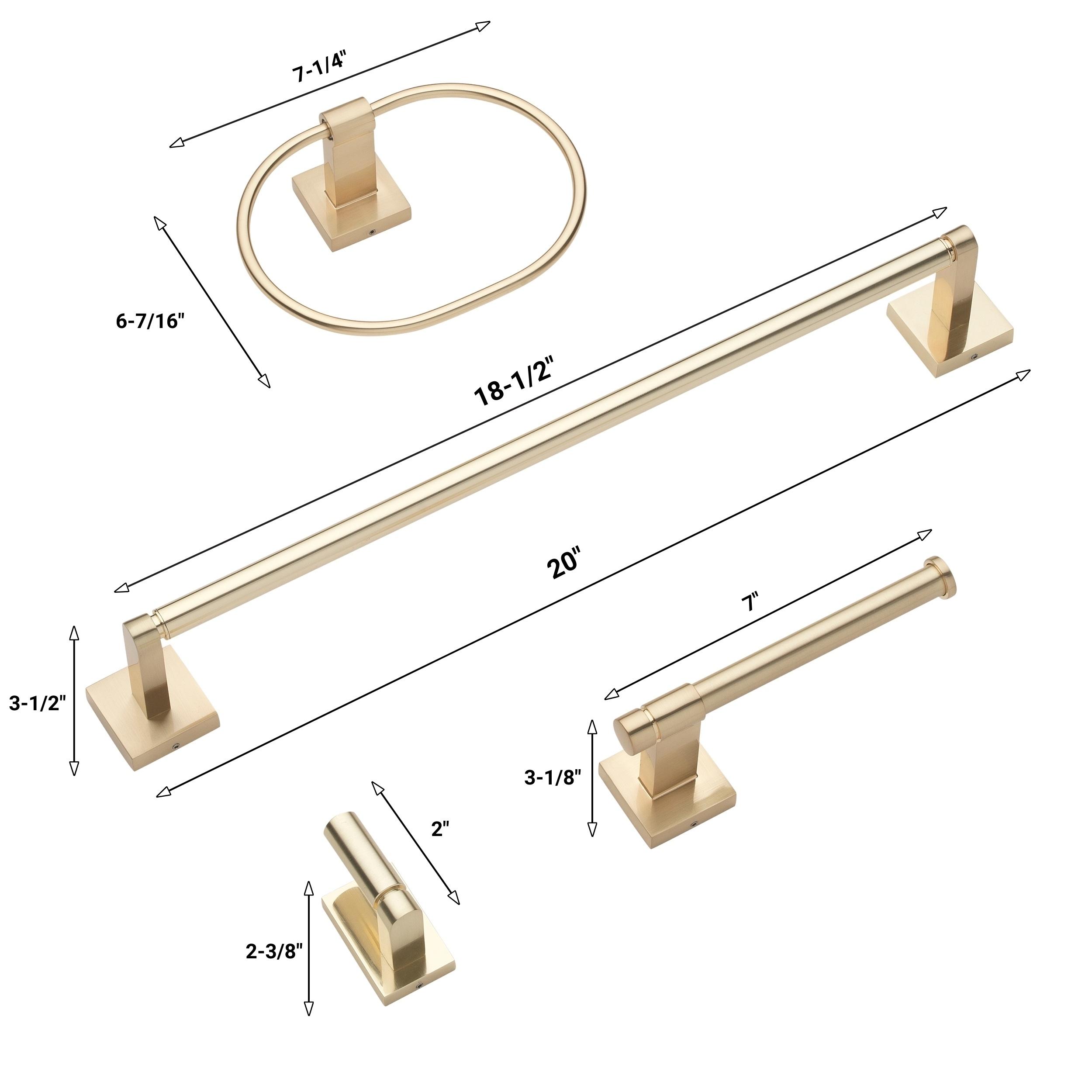 GlideRite Hardware 9018-KIT-SQ-CHPG-1 Decorative-Bath-Hardware-Kits - View #3