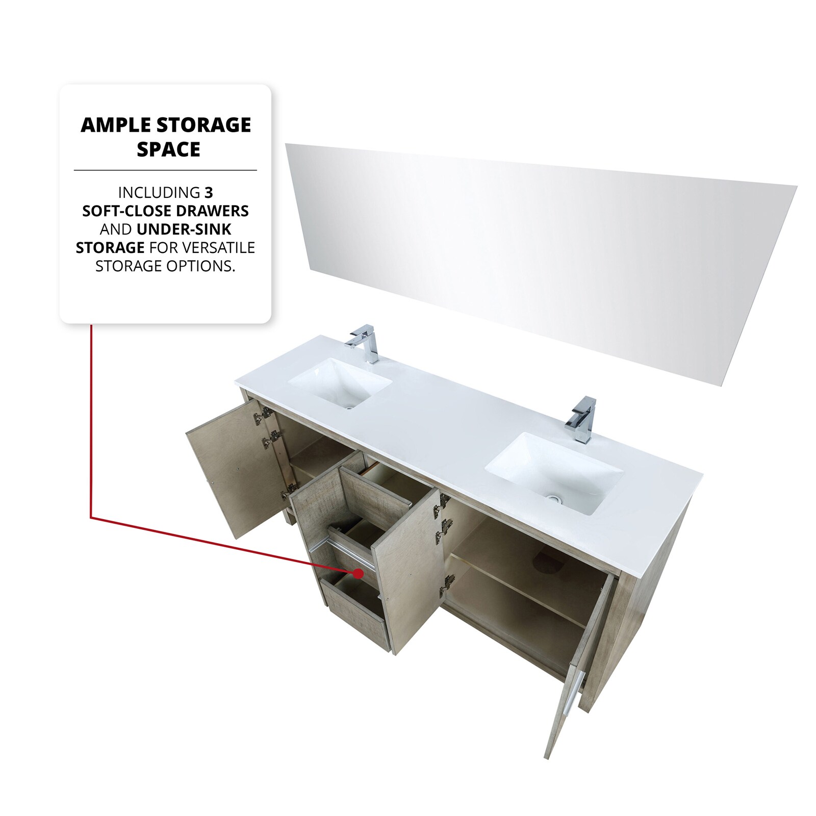 Lexora LVLF72DRA311 Bath-Vanity-Combo - View #6