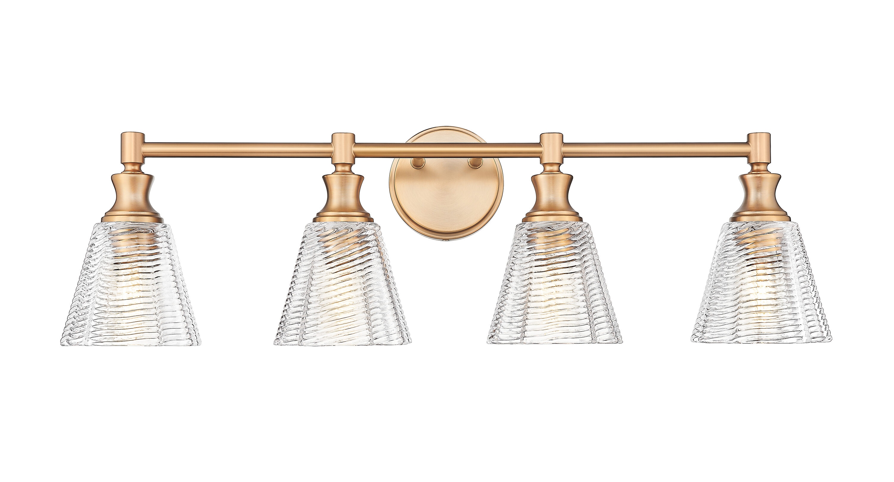 Z-Lite Auden 31.75in Modern Gold Fixture with Clear Glass Shade