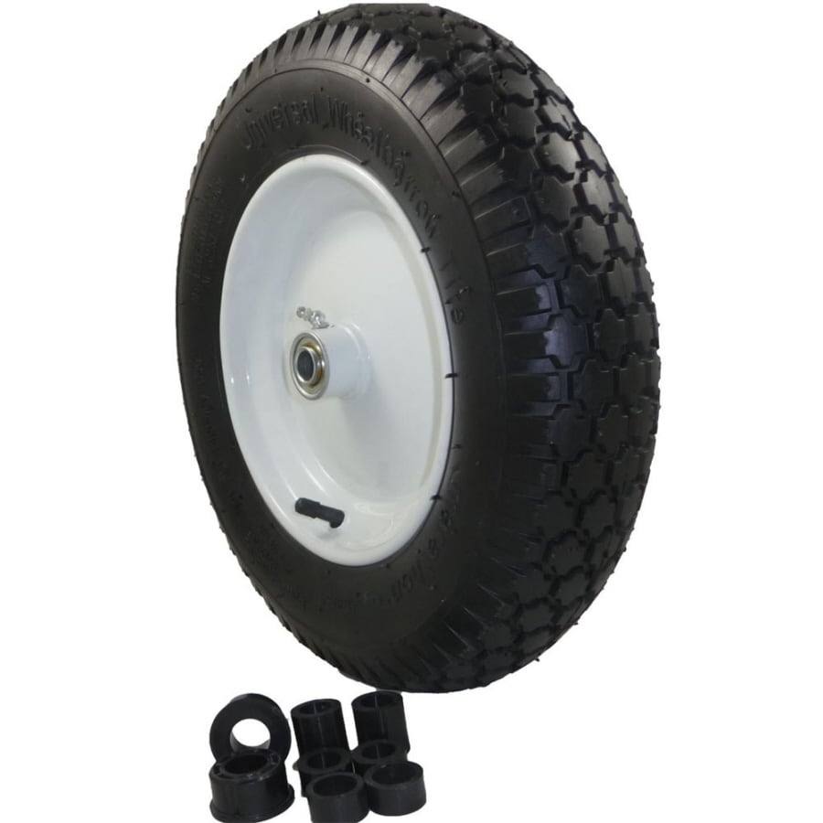 Wheelbarrow Free Cart Wheel Tire Replacement Plastic Rim Black 20 x 2.0 inch 