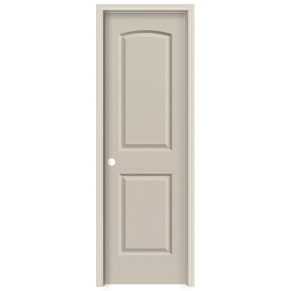 RELIABILT 24-in x 80-in Hollow Core 2-panel Round Top Right Hand Smooth Primed Molded Composite Split Jamb Single Prehung Interior Door (356 Casing) -  PRO10131284