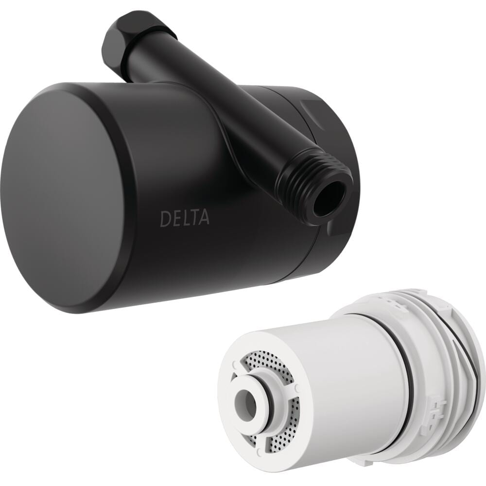 Delta  Clarifi Matte Black Shower Filter with Extra Filter Replacement Cartridge