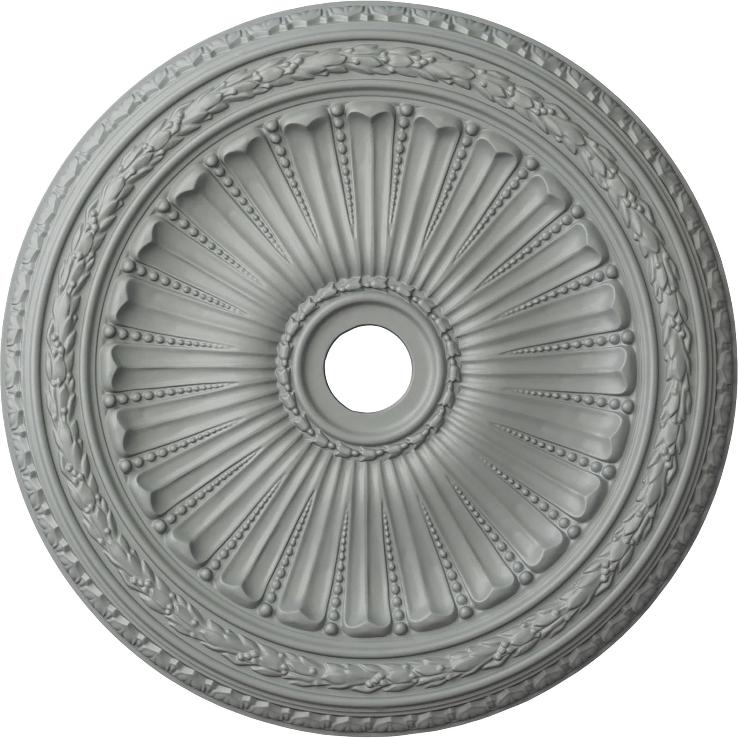 Ekena Millwork CM35VI Viceroy 35.125-Inches W x 35.125-Inches L Architectural Primed Polyurethane Whole Ceiling Medallion