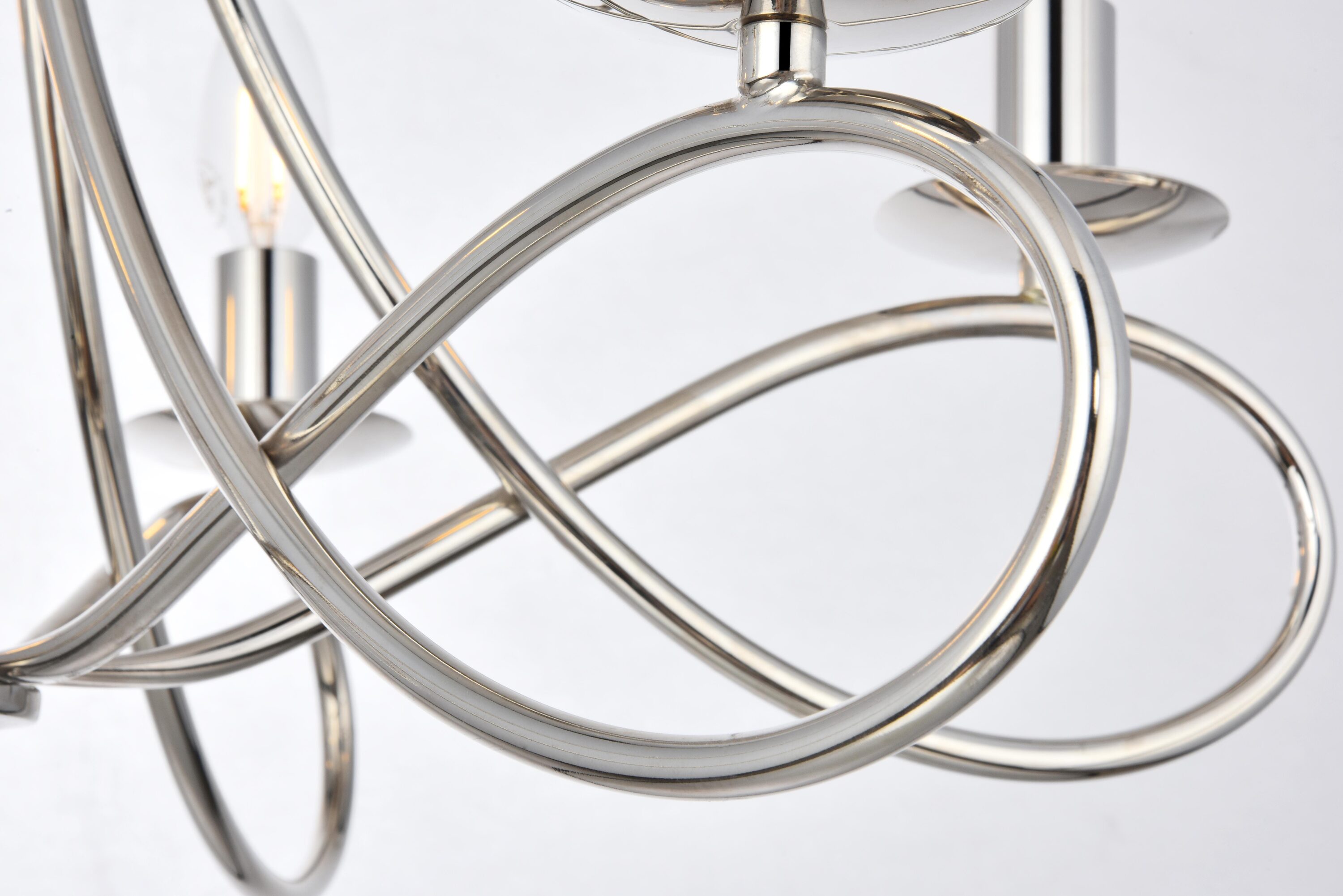 Lyndon Polished Nickel 6-Light Pendant Chandelier
