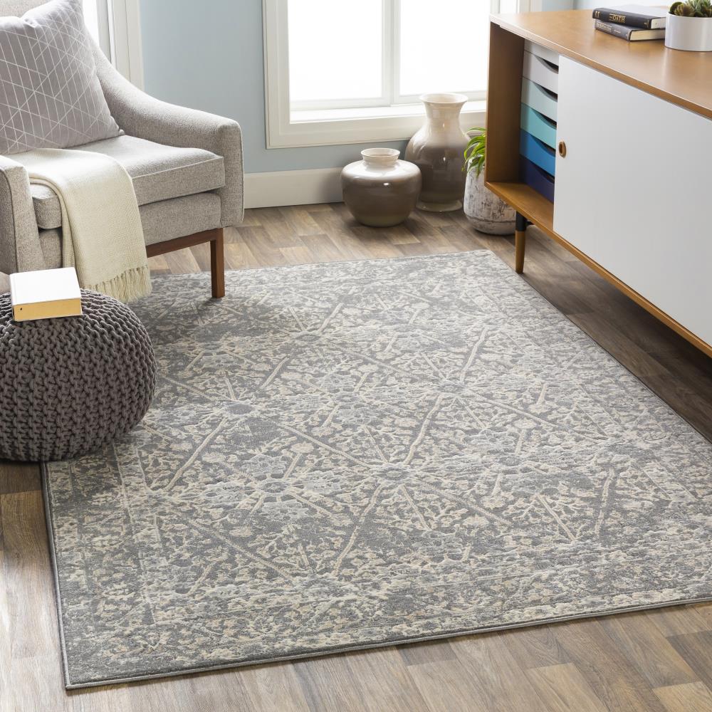 Surya City 5 x 8 Taupe Indoor Trellis Vintage Area Rug in the Rugs ...