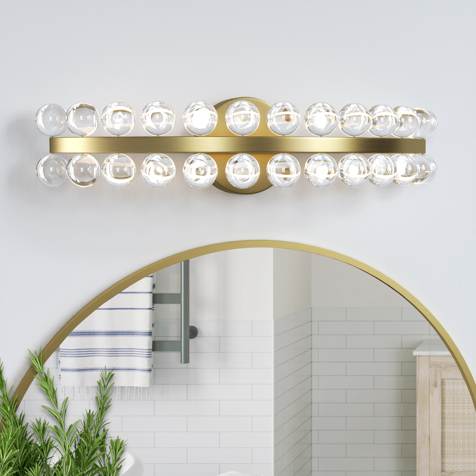 Maxax Luminous Essence 21.7-in 1 Light Brass Integrated LED Modern/contemporary Vanity light